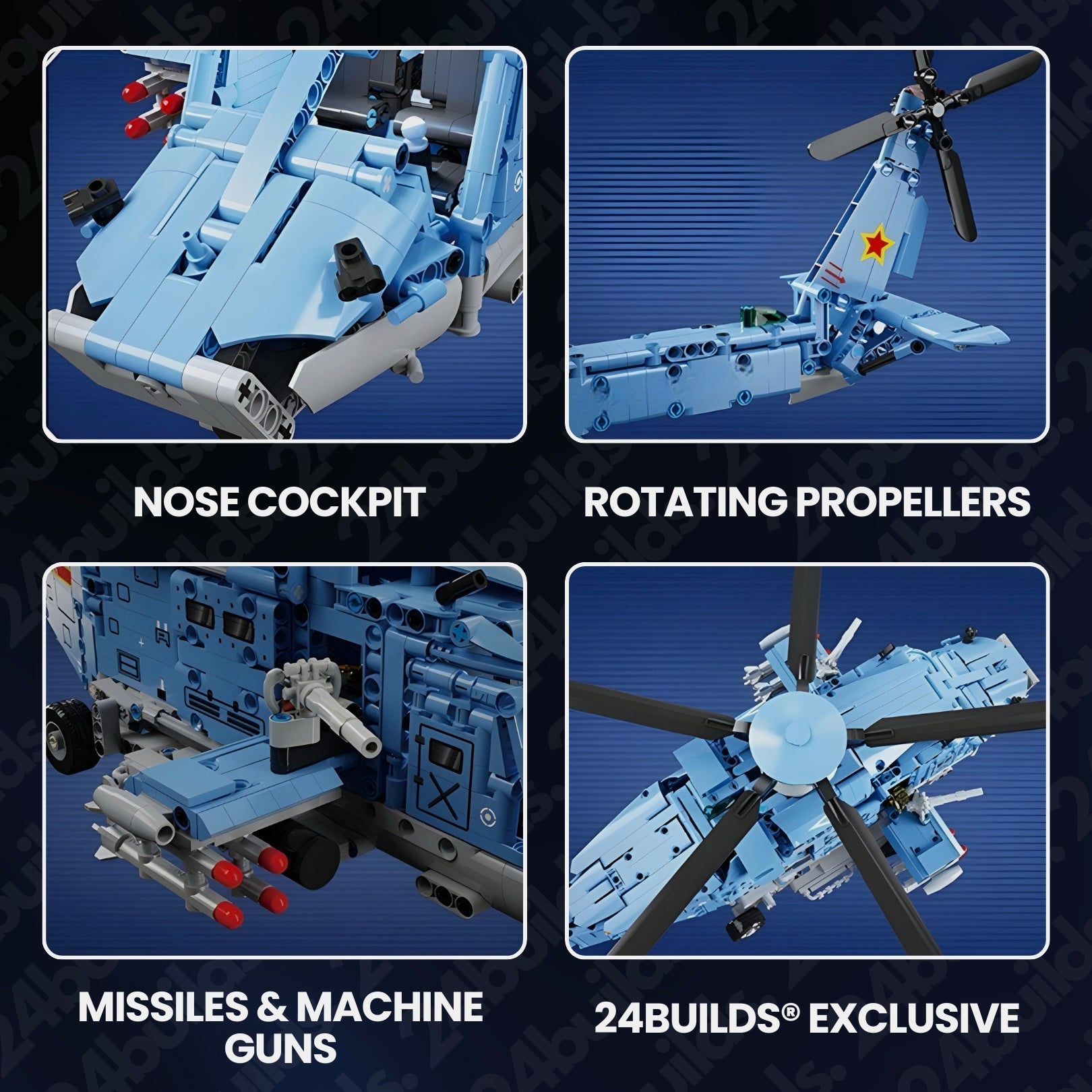 Gunship Helicopter | 1712pcs | Block World