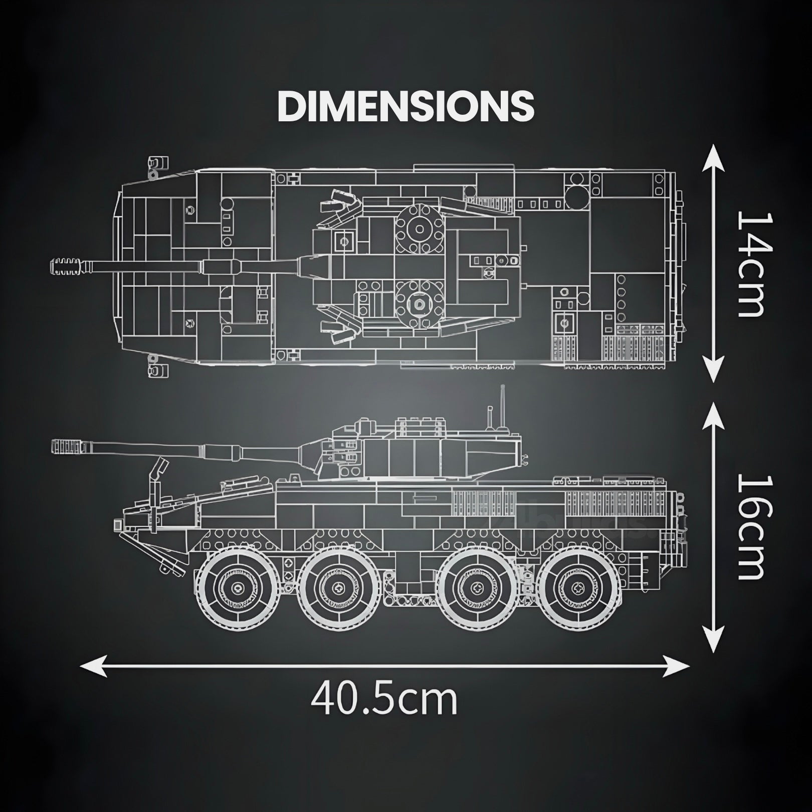 Remote Controlled Ztl-11 Tank | 1292pcs