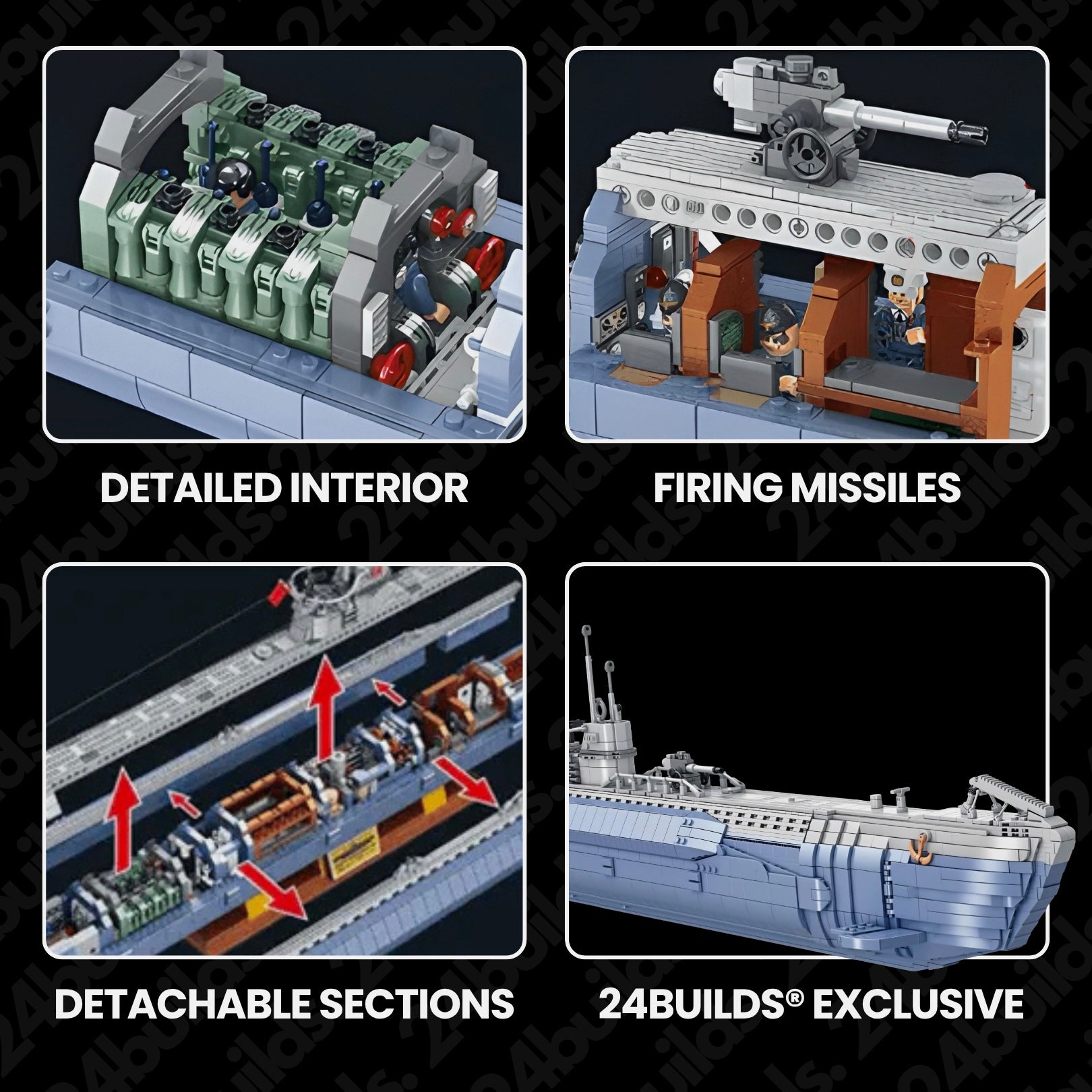 Viic U-552 Submarine | 6172pcs