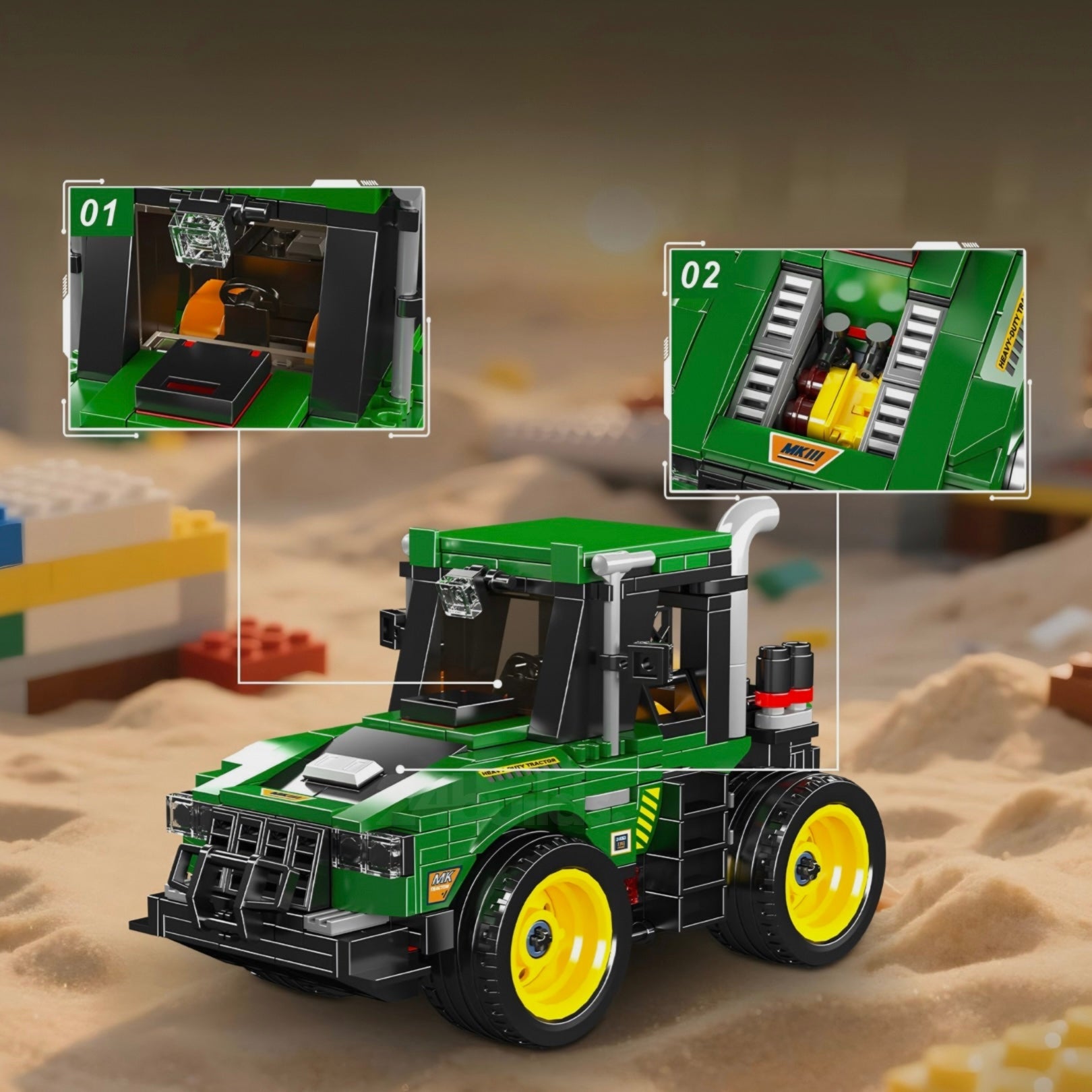 Farm Tractor | 472pcs | Block World