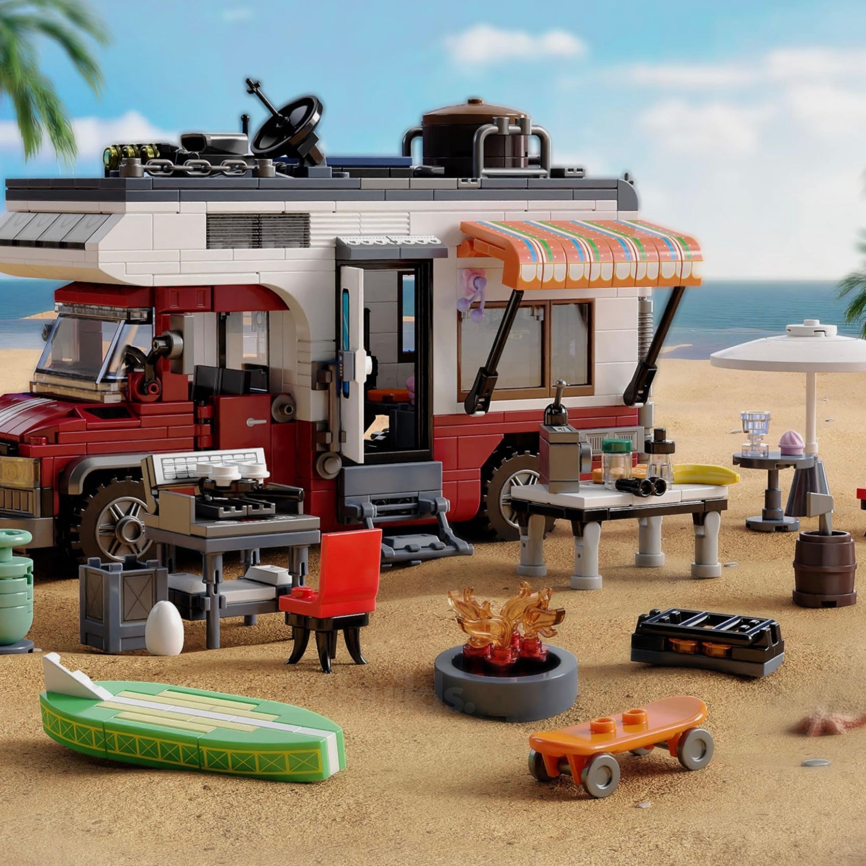Beach Camper Van | 928pcs | Block World