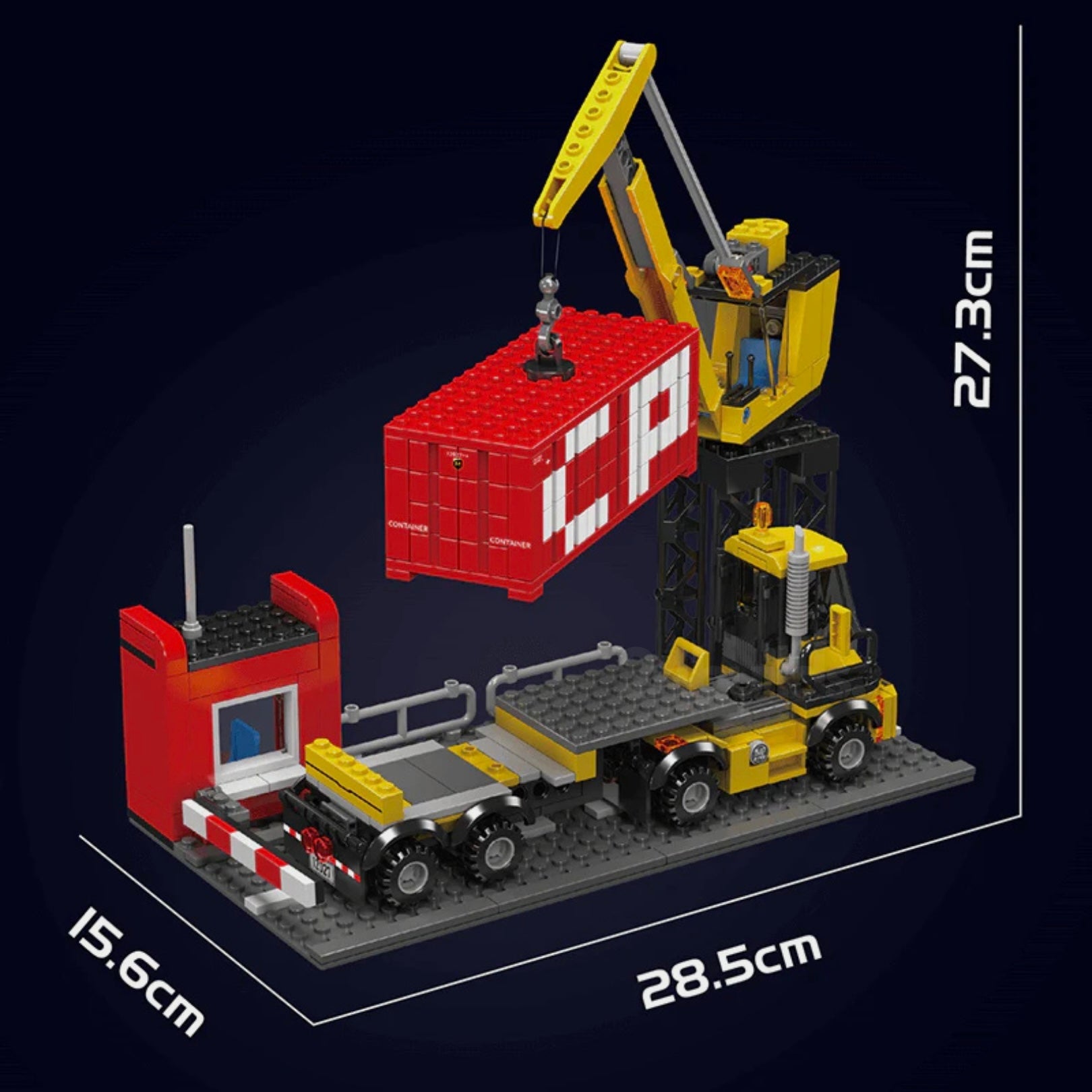 EMD SD40 Freight Train With Crane | 1170pcs | Block World