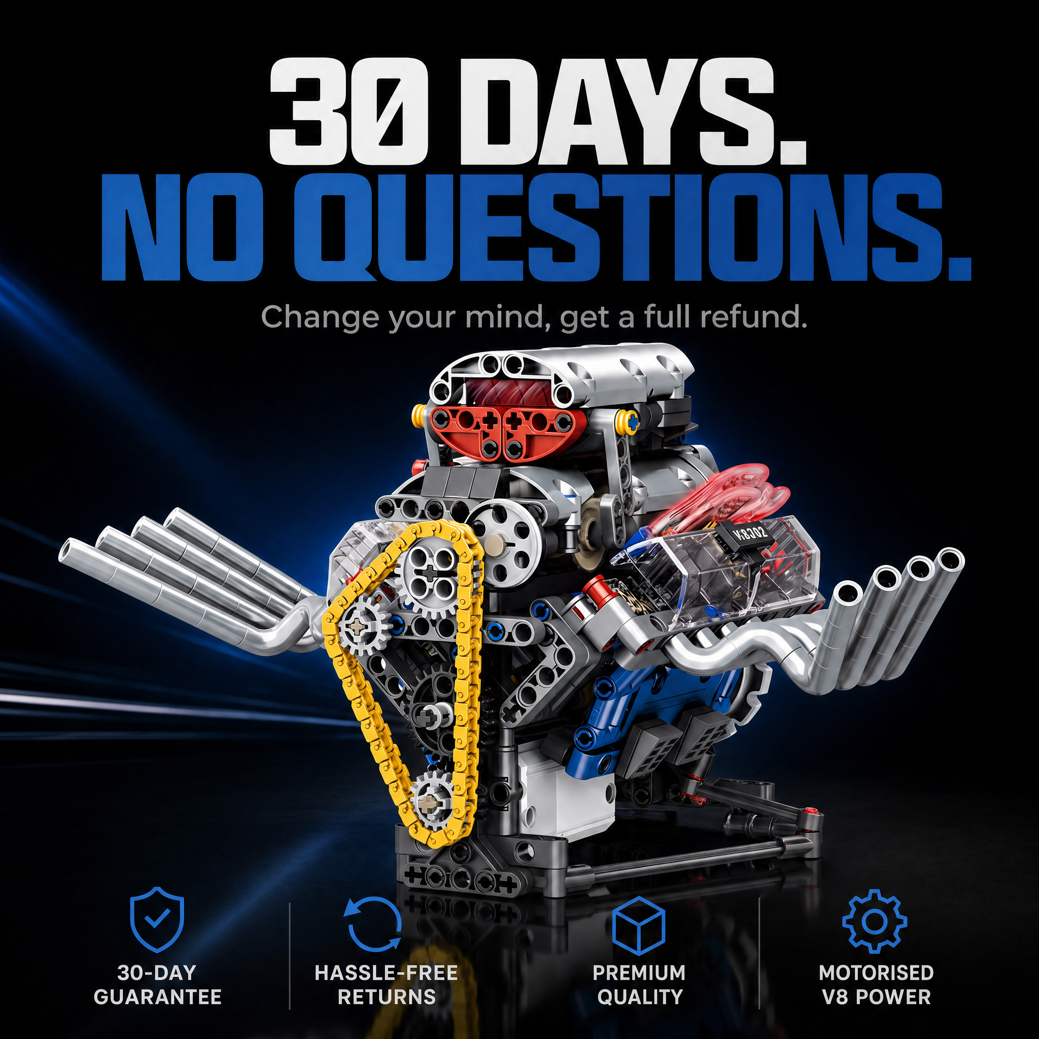 30 days no questions - full refund