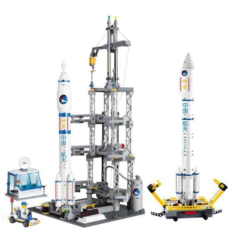 CZ-2F Space Rocket Launch Station | 822pcs | Block World