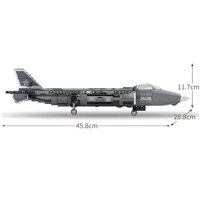 J-20 Fighter Aircraft | 774pcs | Block World