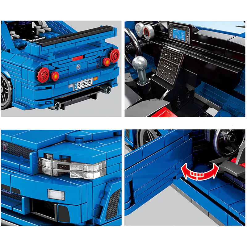 Godzilla R34 GT-R | 833pcs | Block World