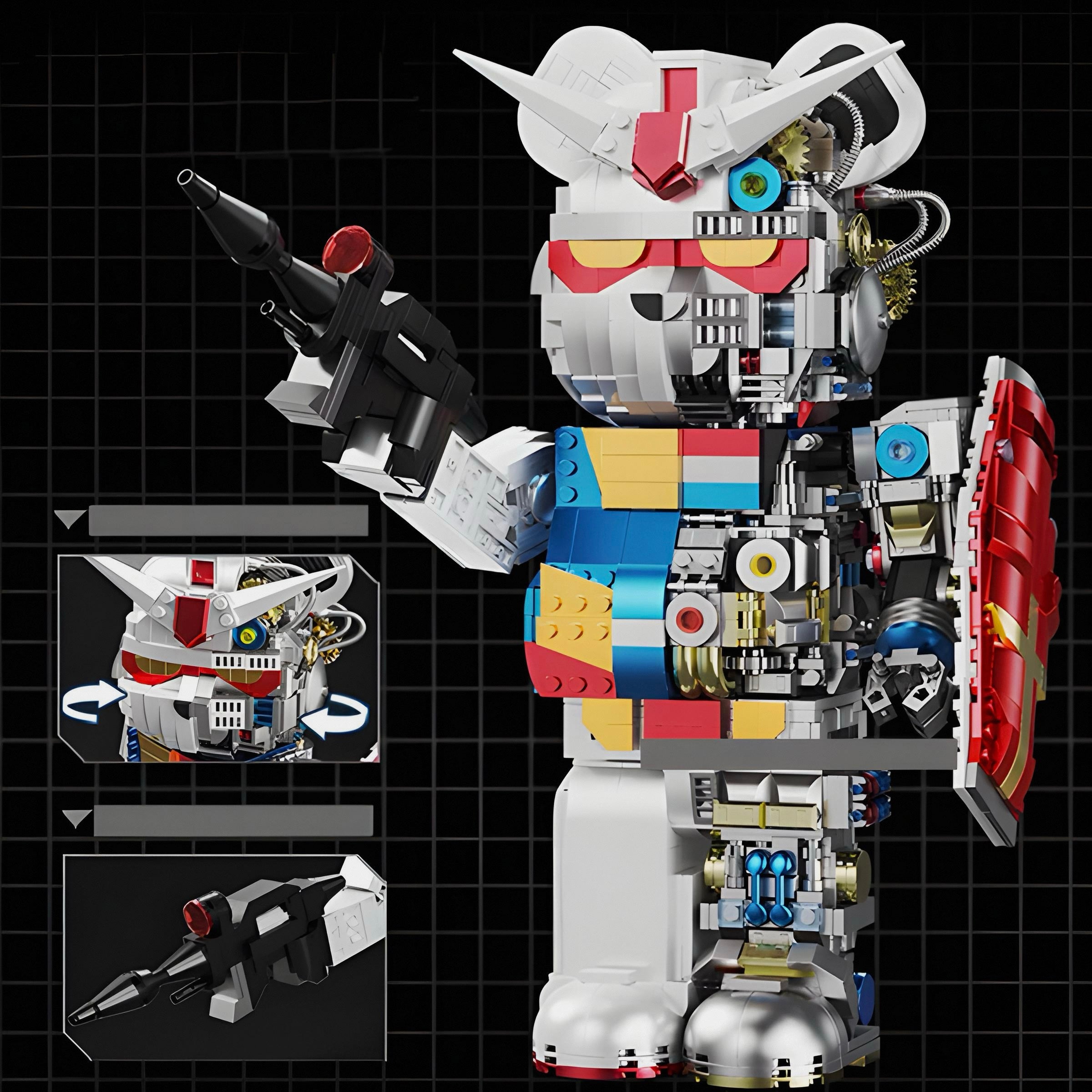 Bearblock #Fightbot 400% | 1682pcs | Block World