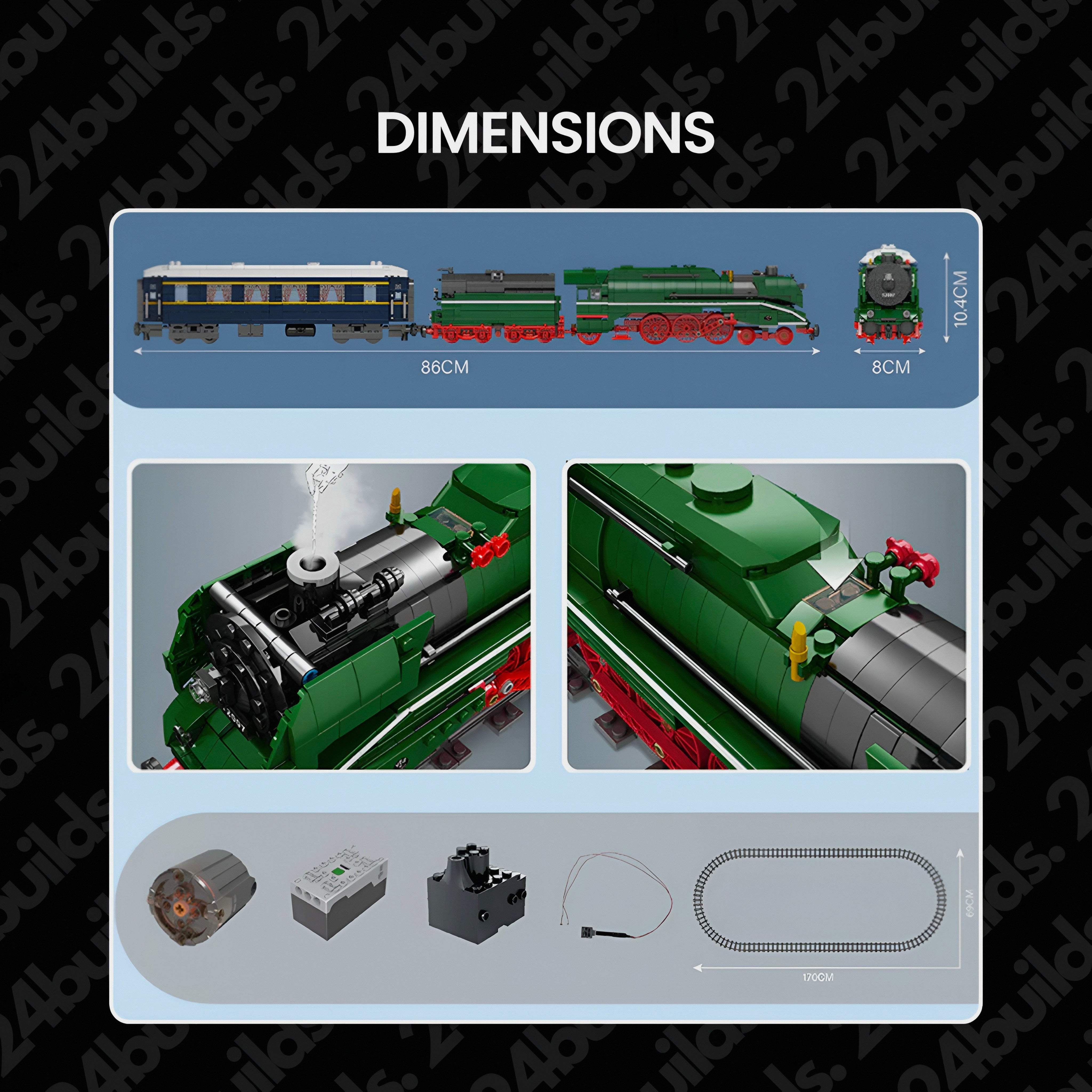BR18 201 German Express | 2348pcs | Block World