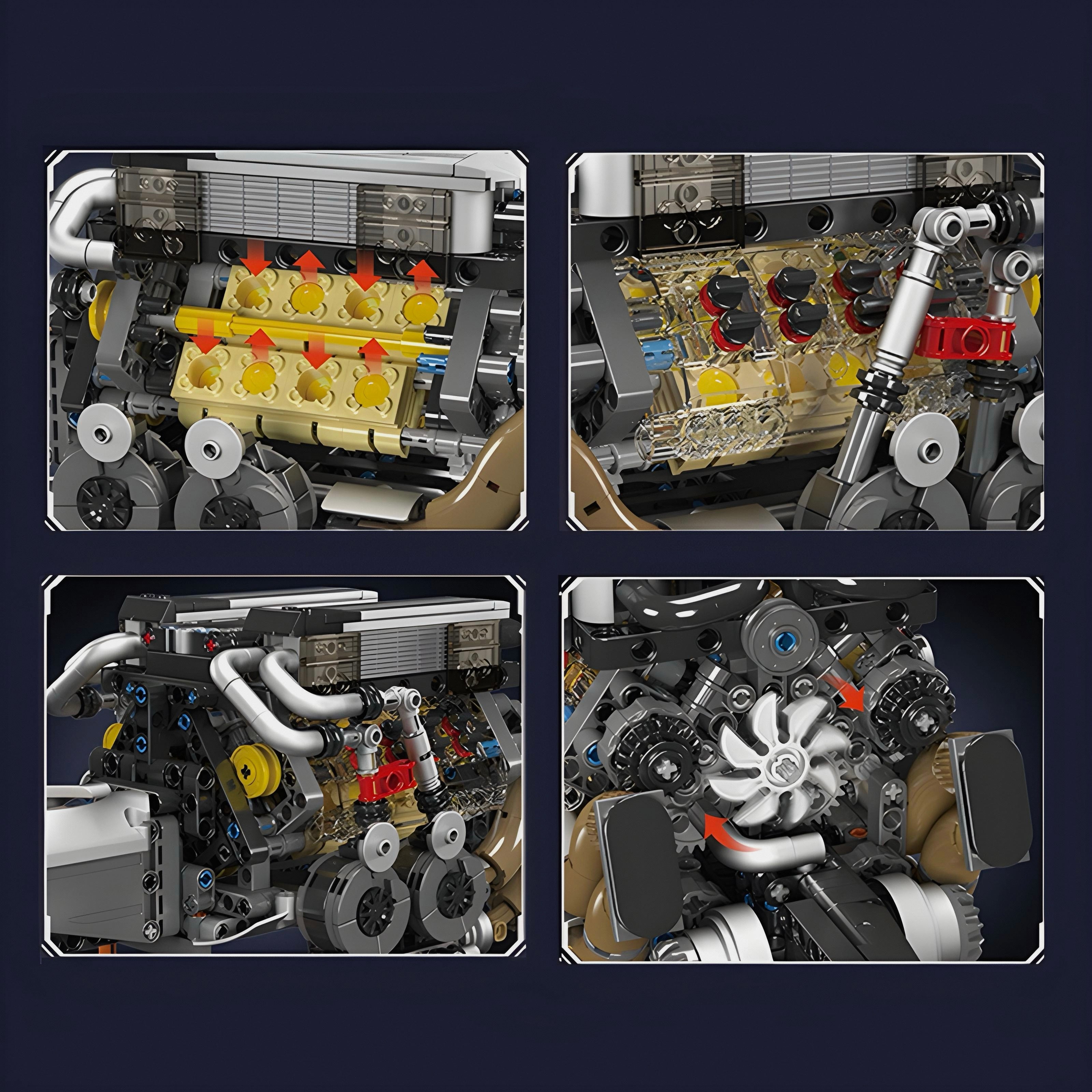 Motorised W16 Engine | 958pcs