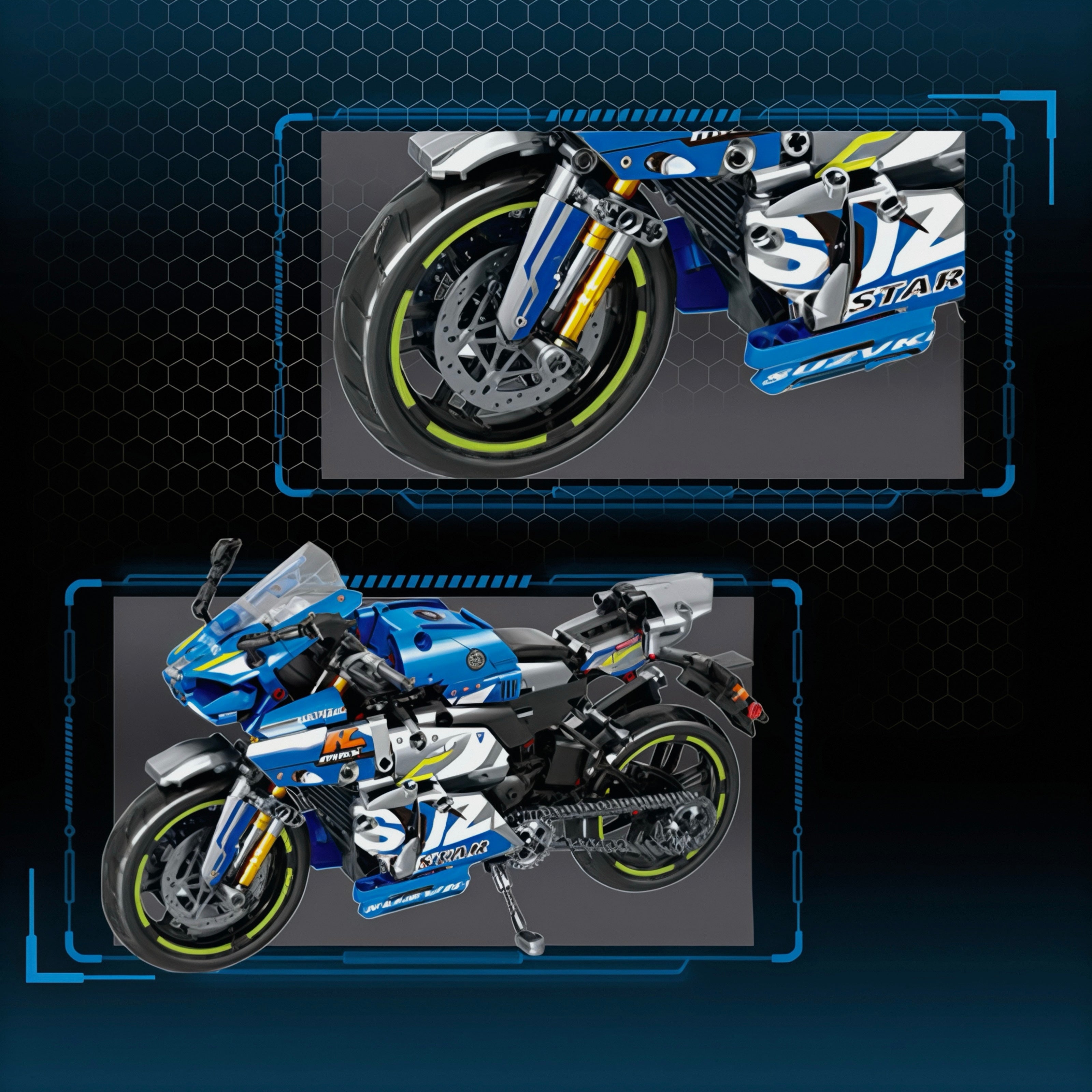 GSX-R600 Racing Icon | 822pcs | Block World
