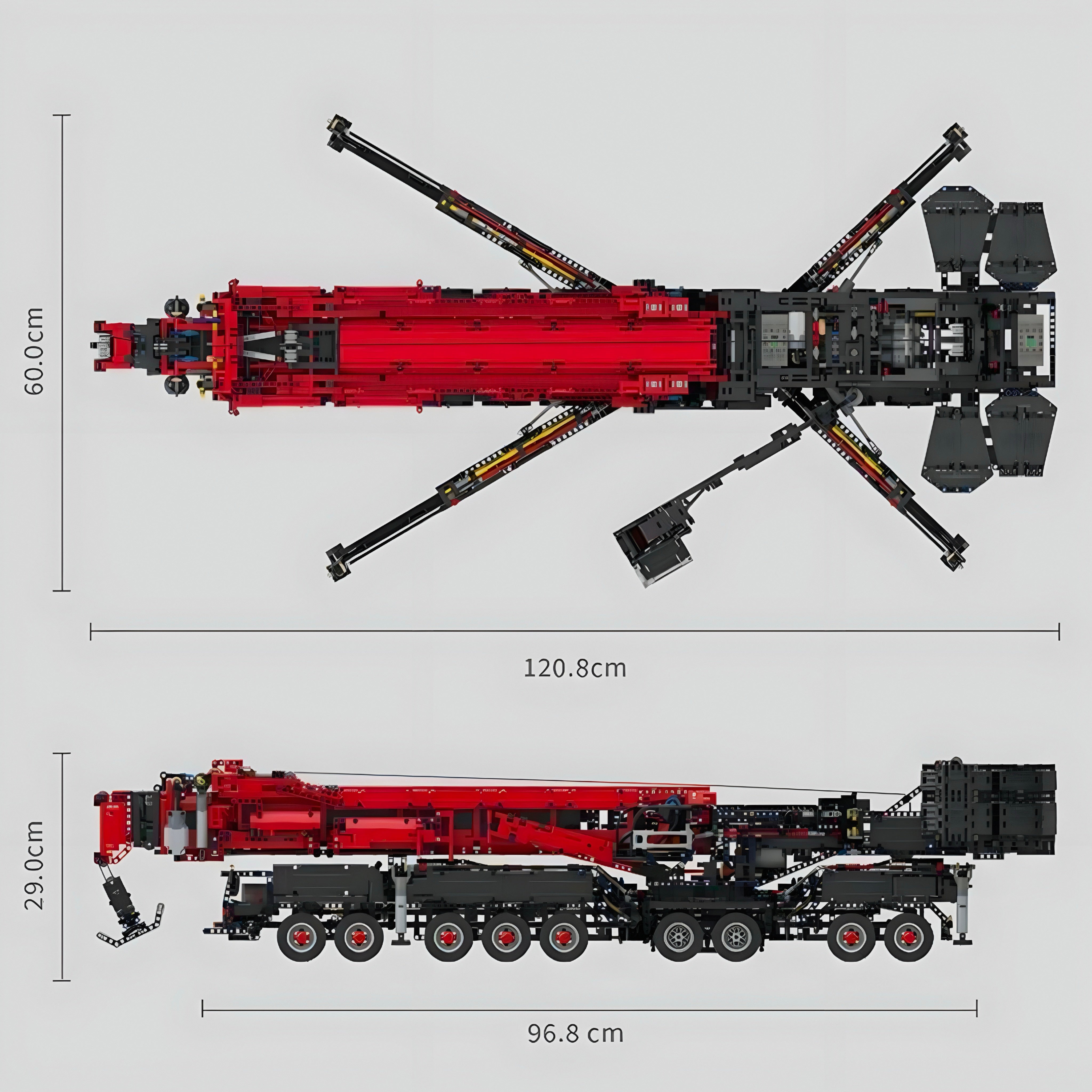 Red Edition Remote Controlled Crane | 9178pcs