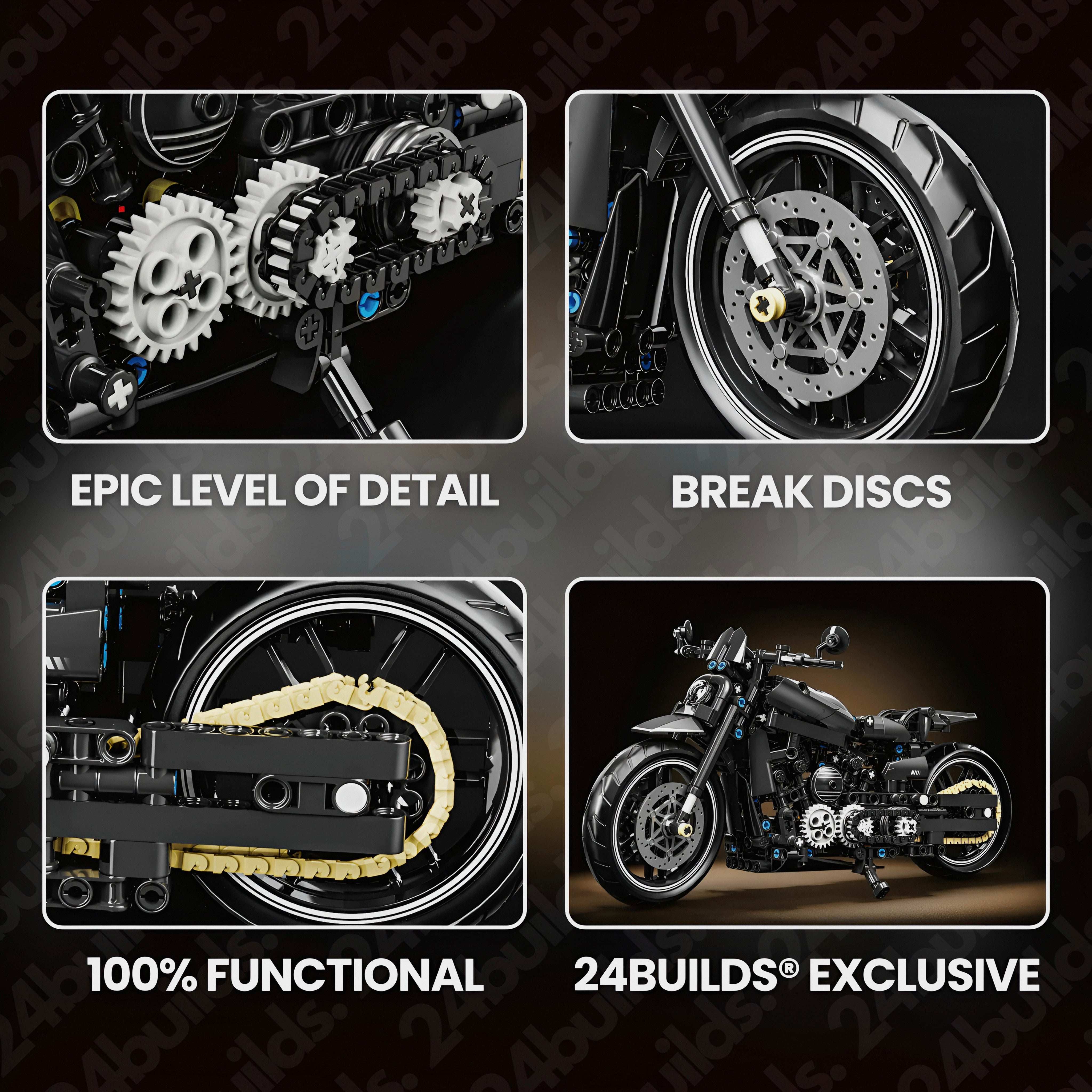 Dark Shadow Motorbike | 680pcs | Block World
