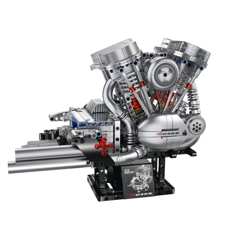 Motorised V-twin Motorbike Engine