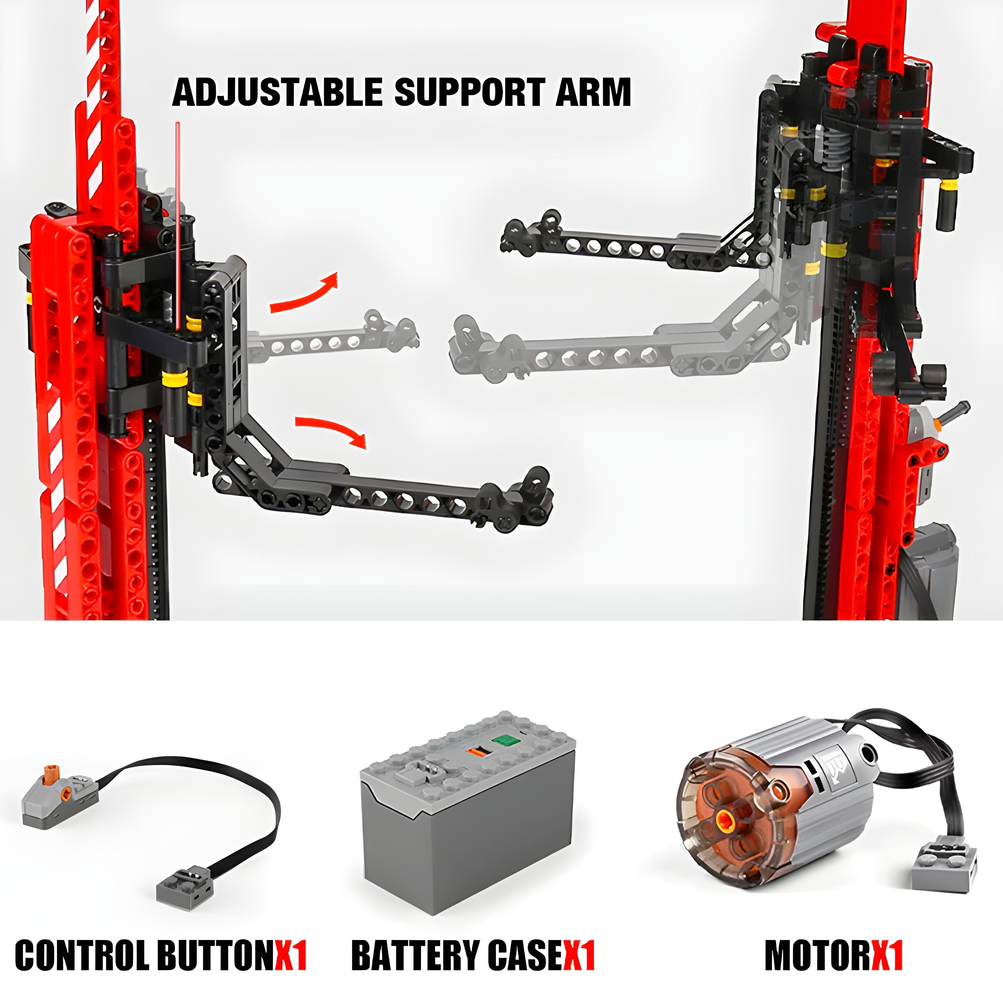 1:8 Electric Car Lift | 537pcs | Block World