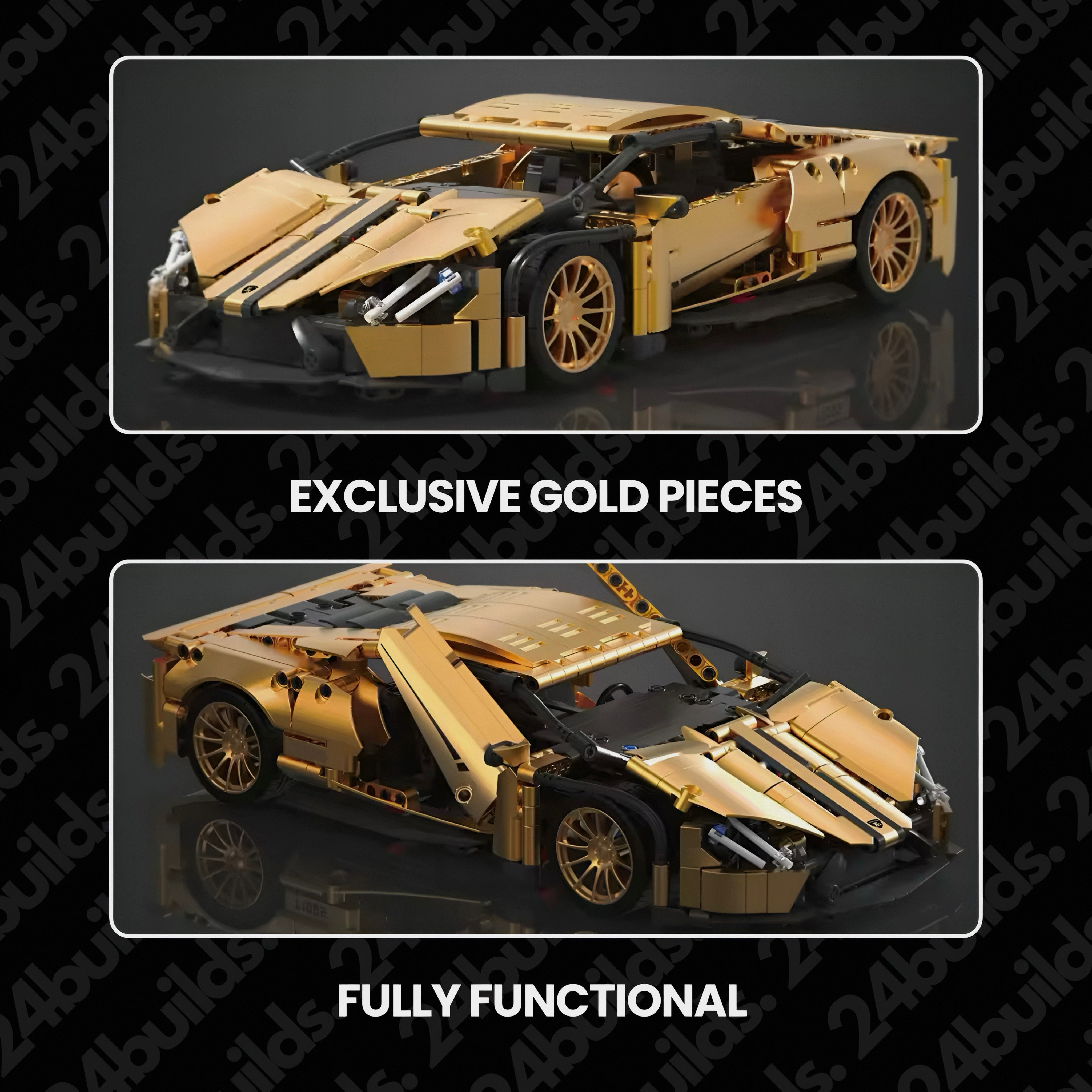 Gold Edition Italian Supercar | 1312pcs | Block World
