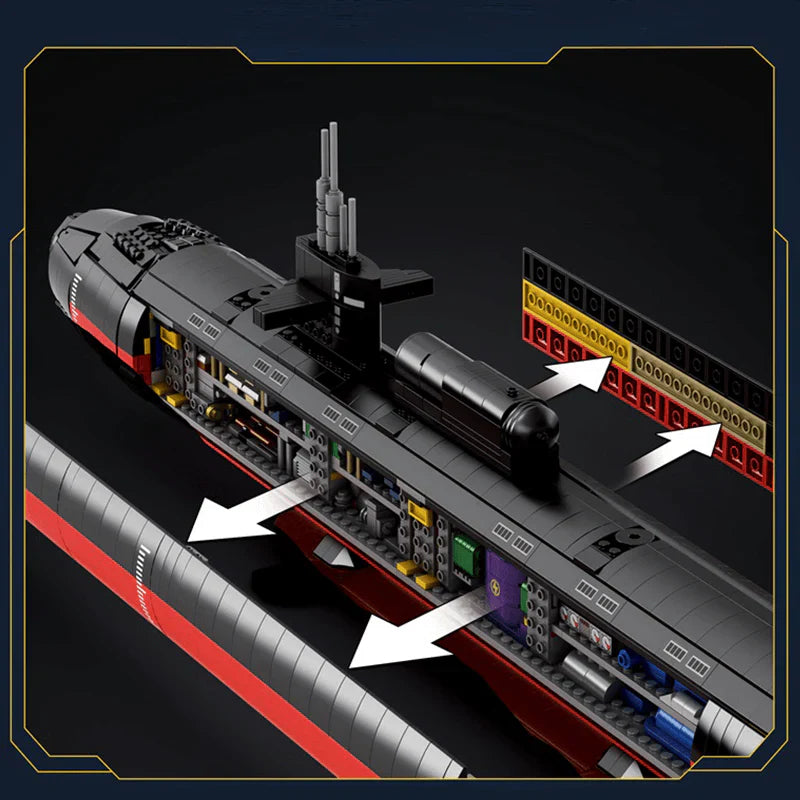 Military Los Angeles-class SSN Submarine | 2987pcs