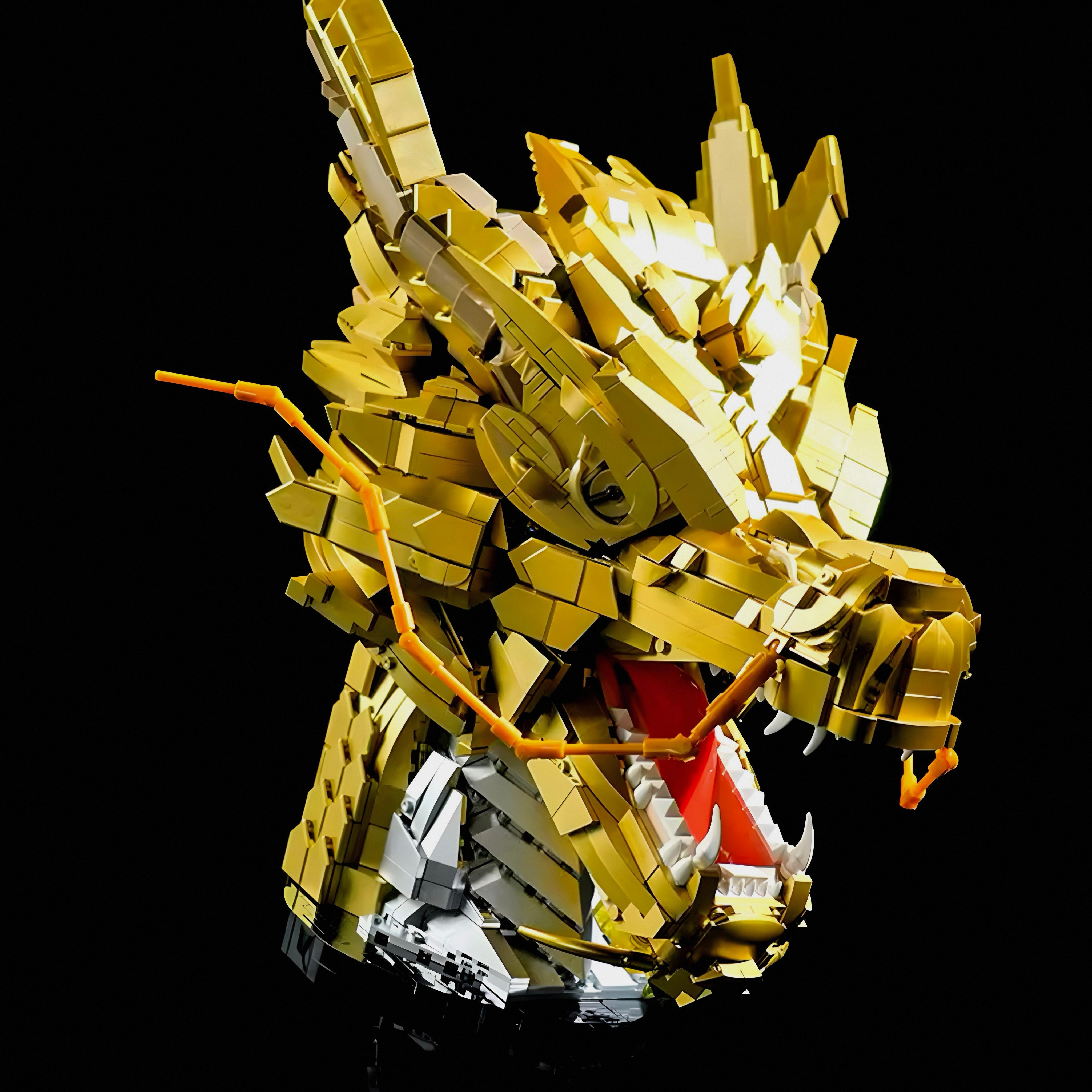 Gold Edition Dragon Head | 2572pcs | Block World