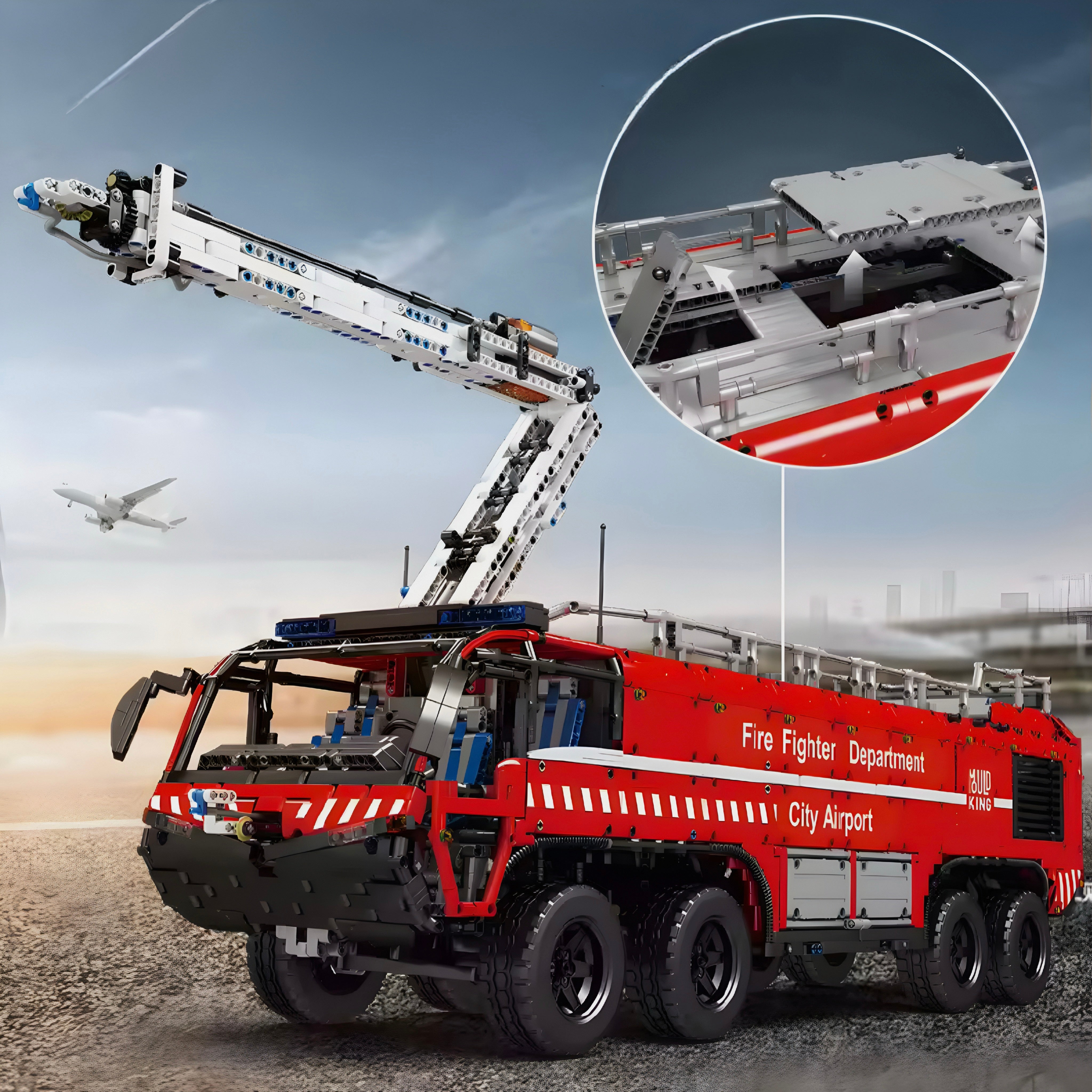 Airport Firetruck | 6654pcs | Block World