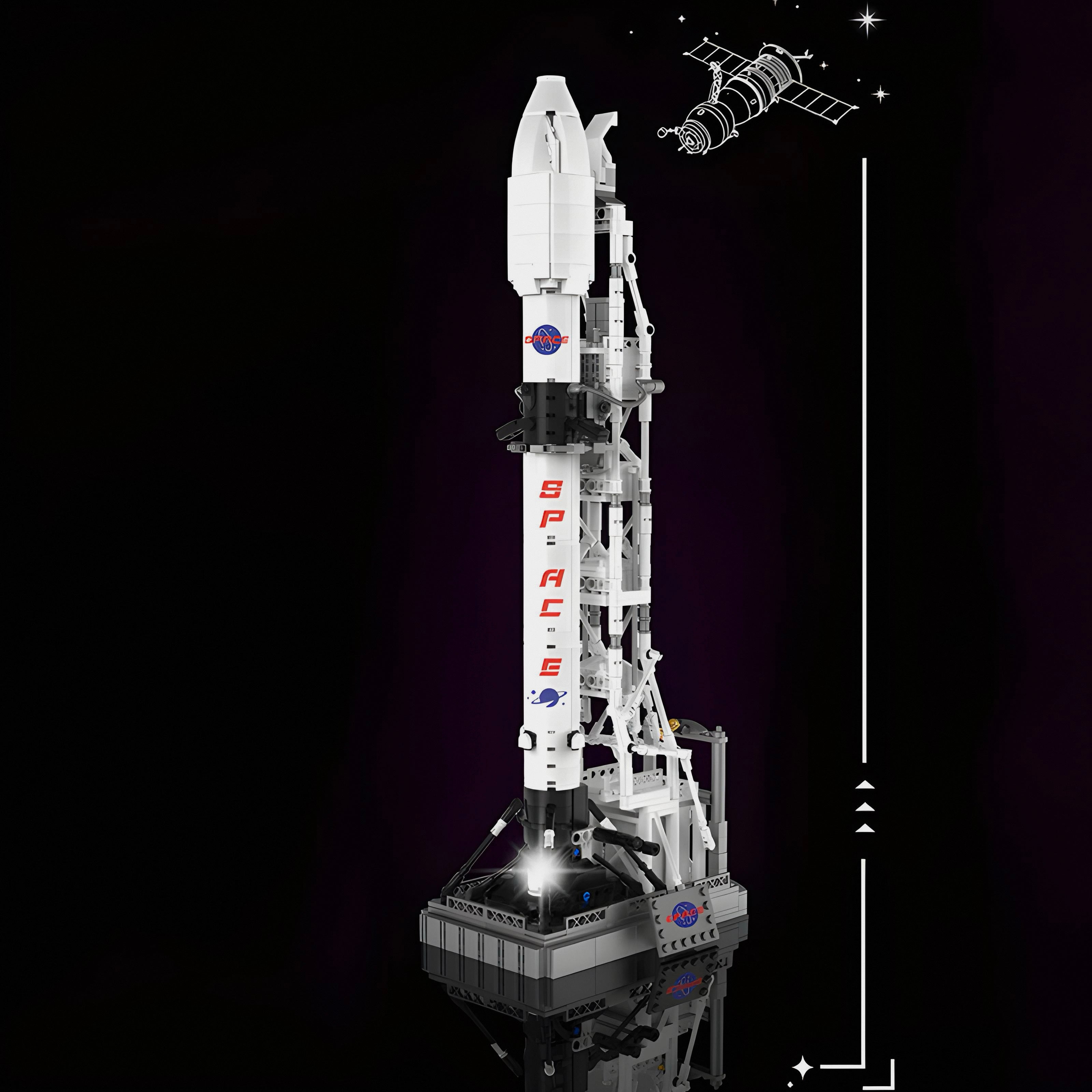 Moon Landing Program Rocket X | 868pcs