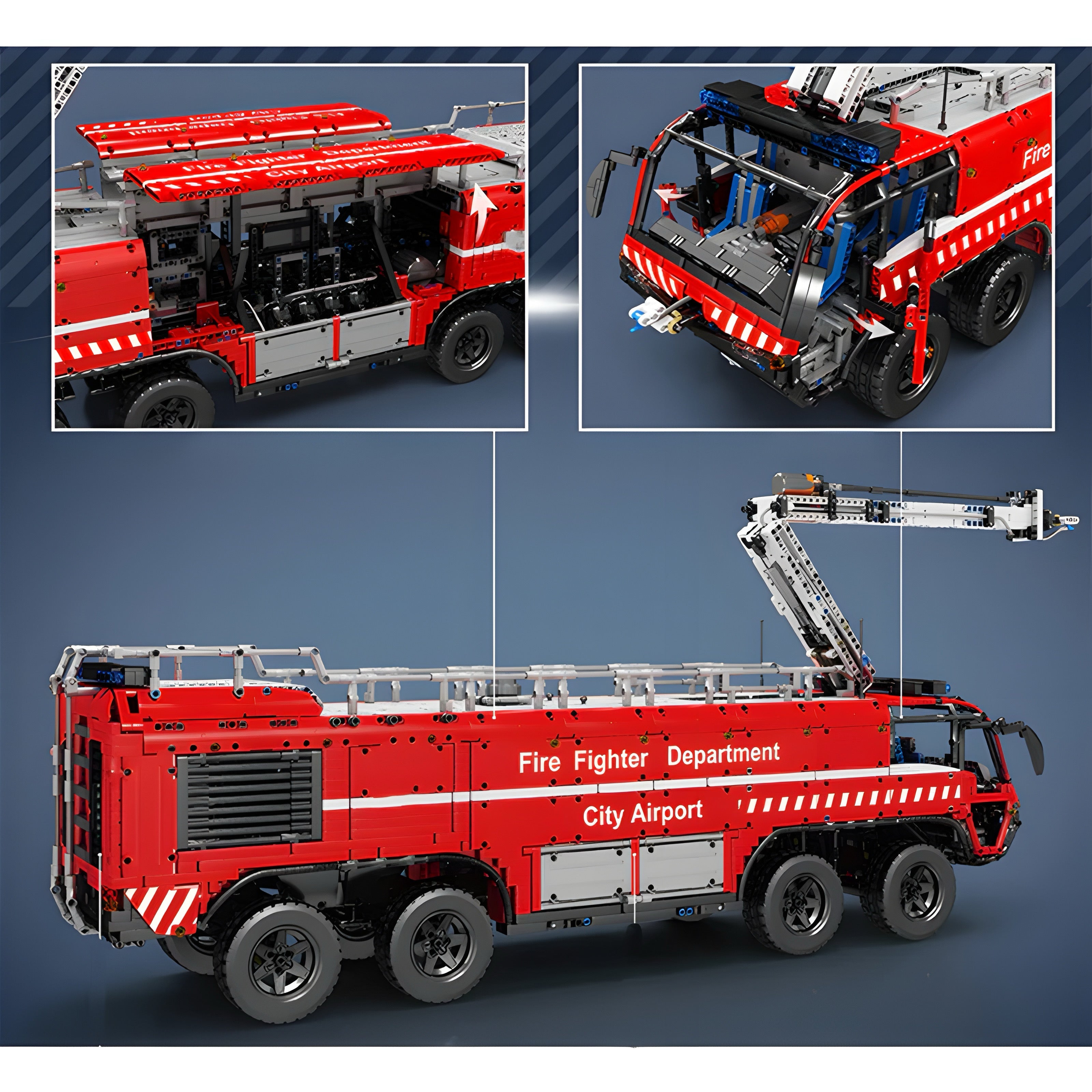 Airport Firetruck | 6654pcs | Block World