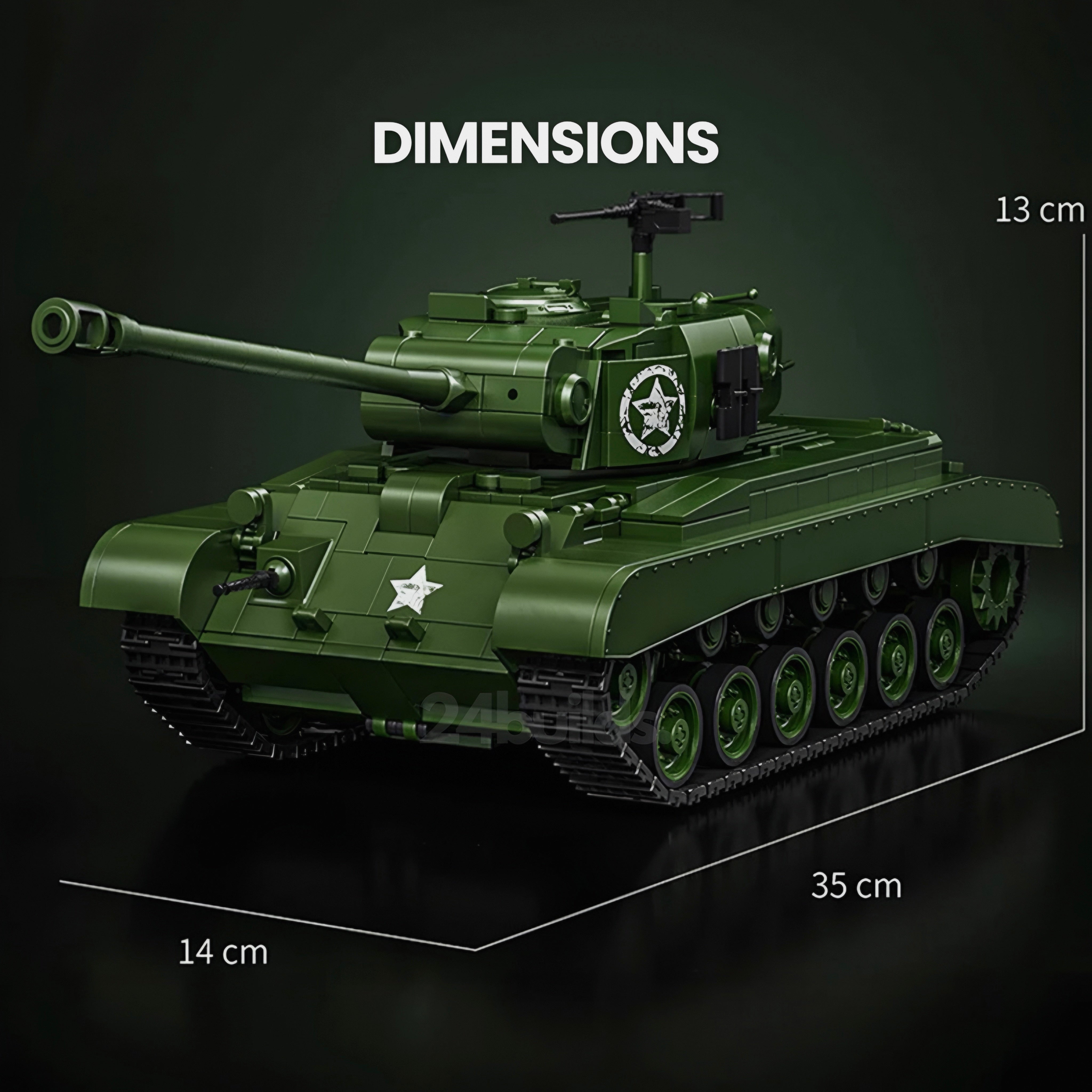 M26 Pershing Hevy Tank | 1704pcs