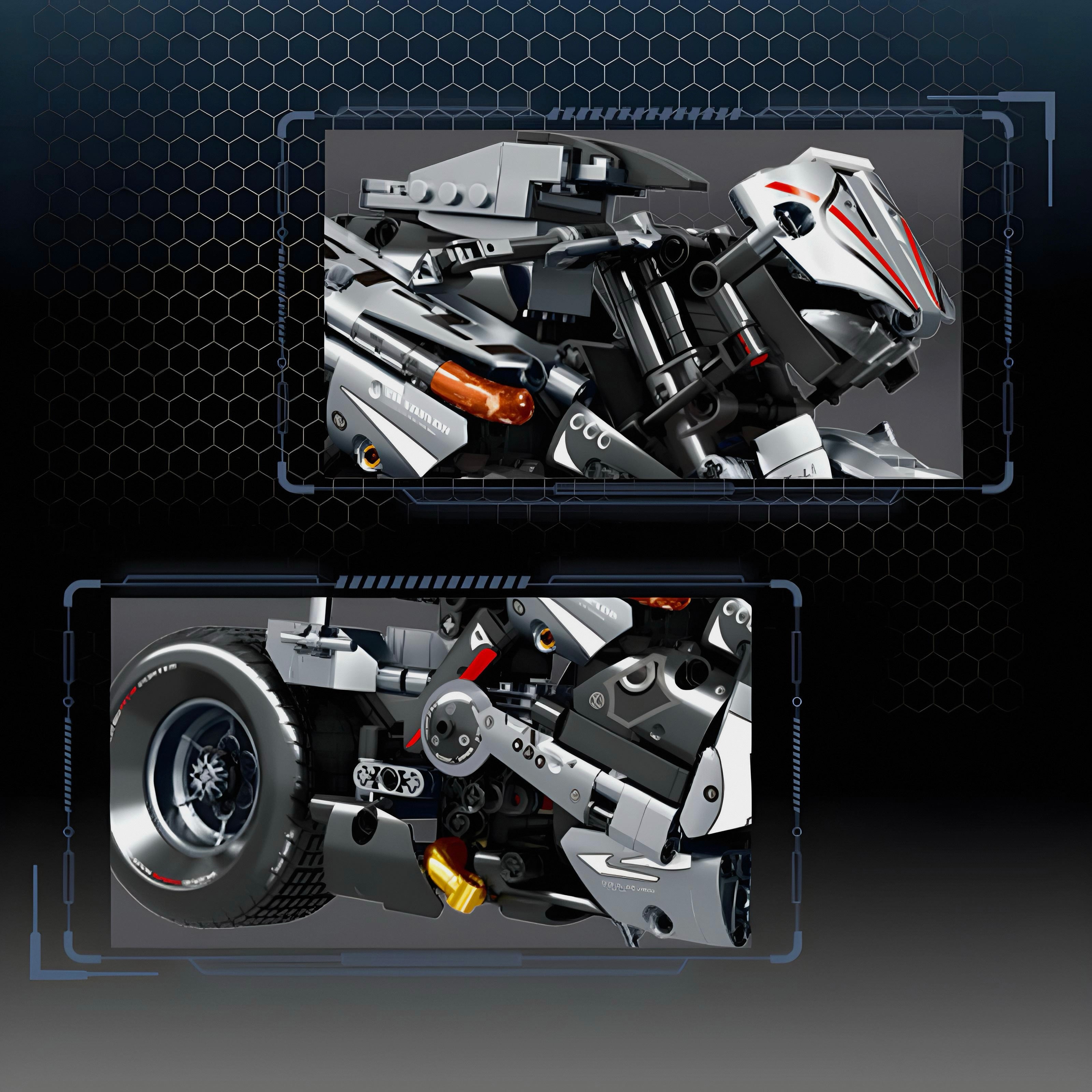 Japanese Motorbike | 842pcs | Block World