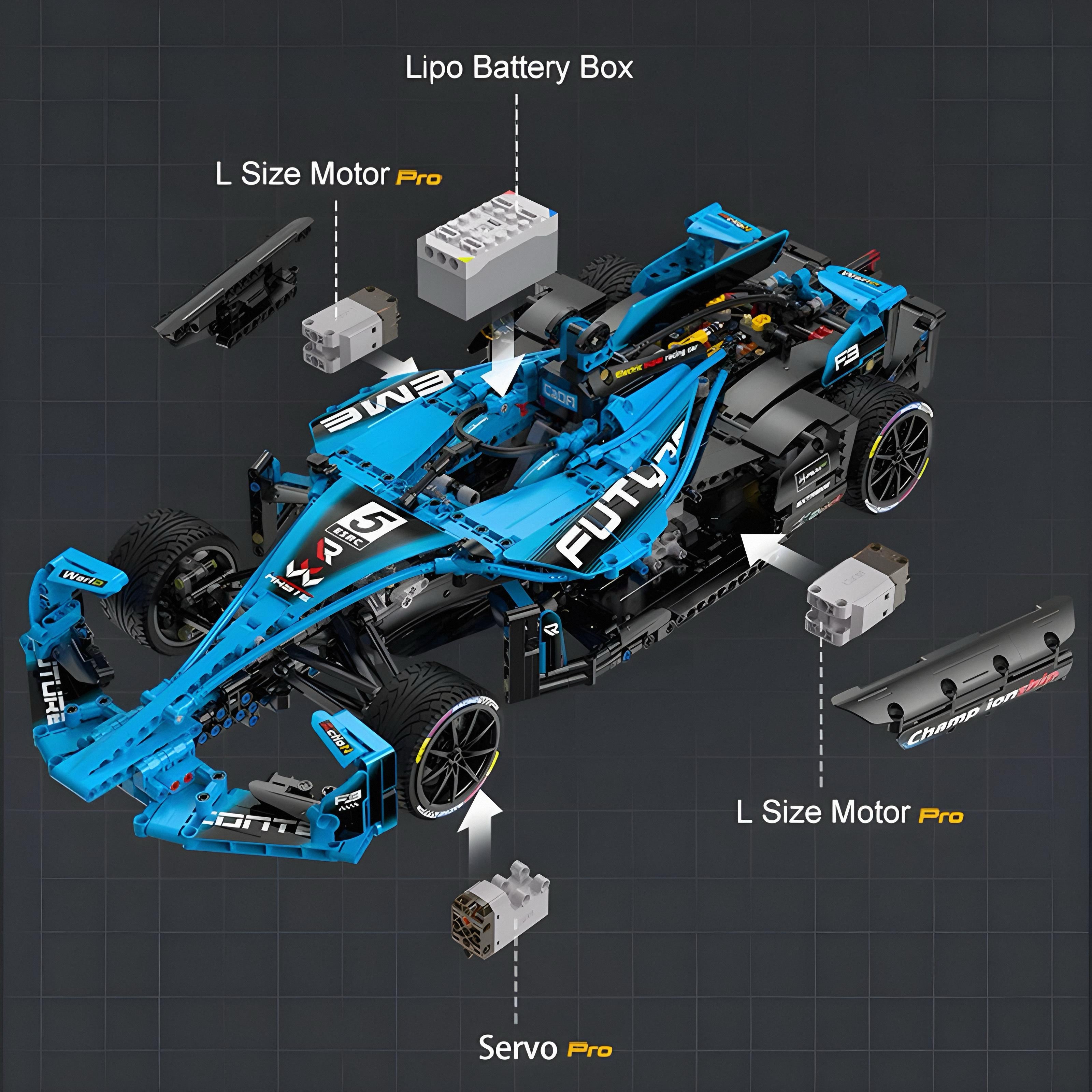 Gen 2 Electric Single Seater Race Car | 1666pc | Block World