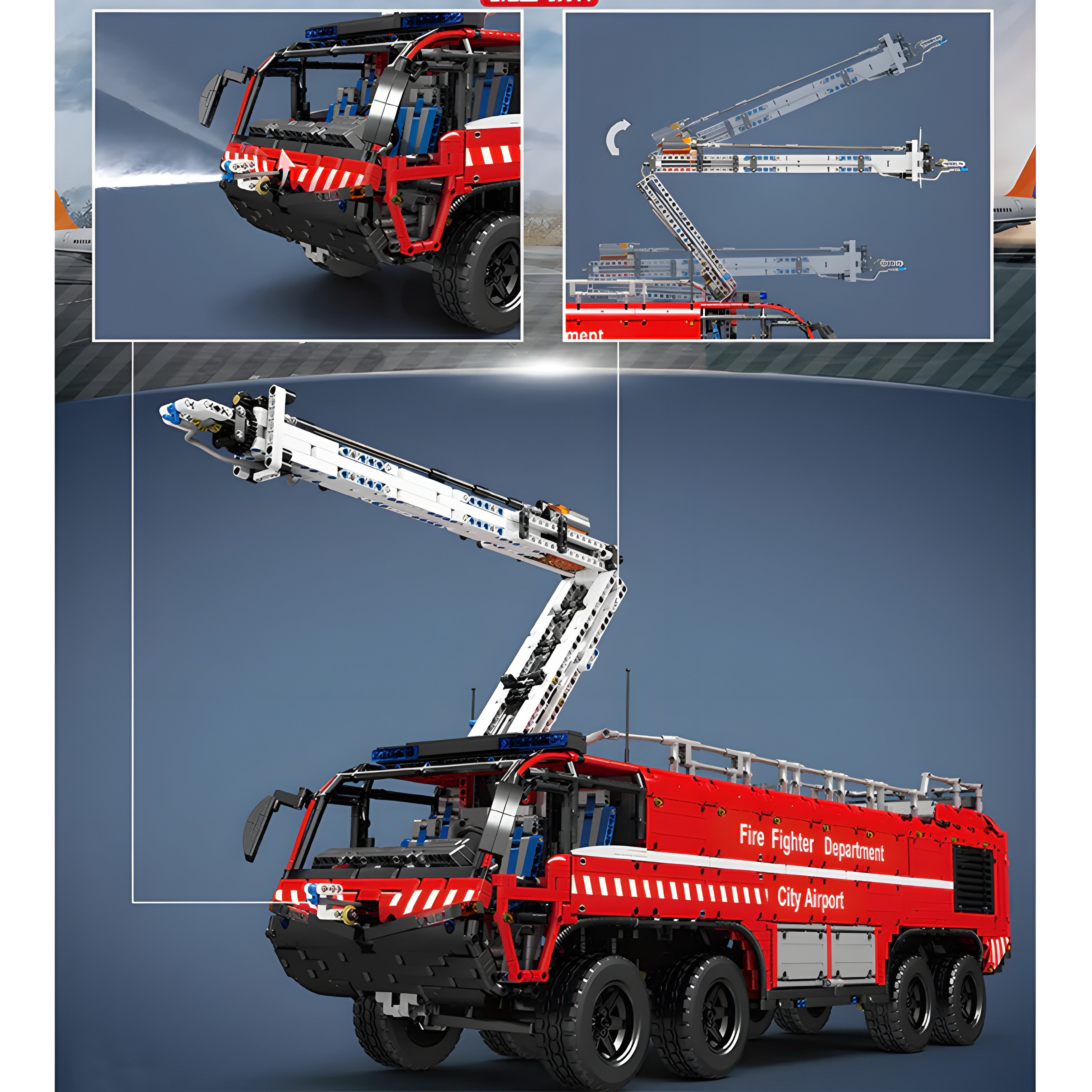 Airport Firetruck | 6654pcs | Block World