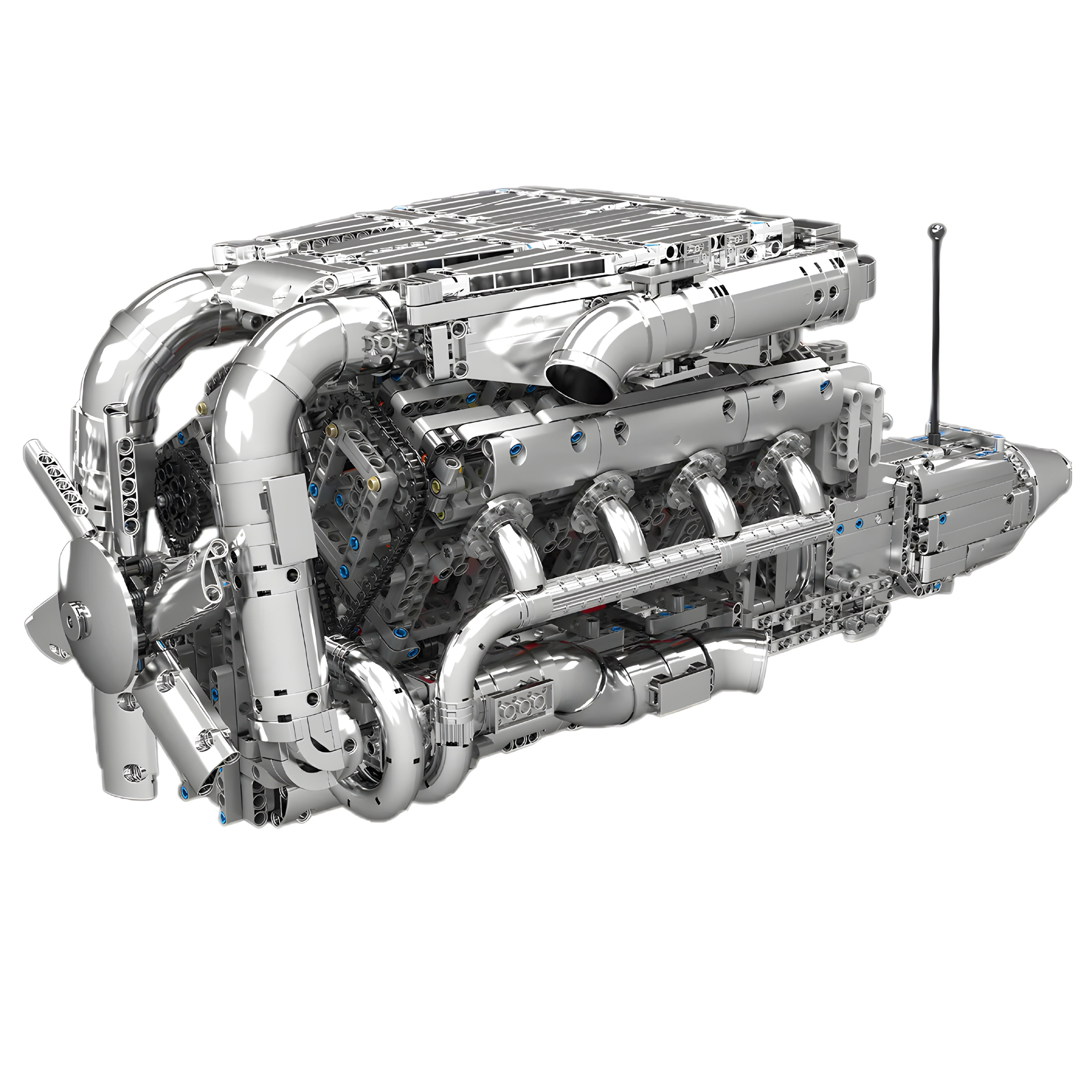 The Ultimate Chrome 5.5L V8 Engine & Gearbox | 2898pcs