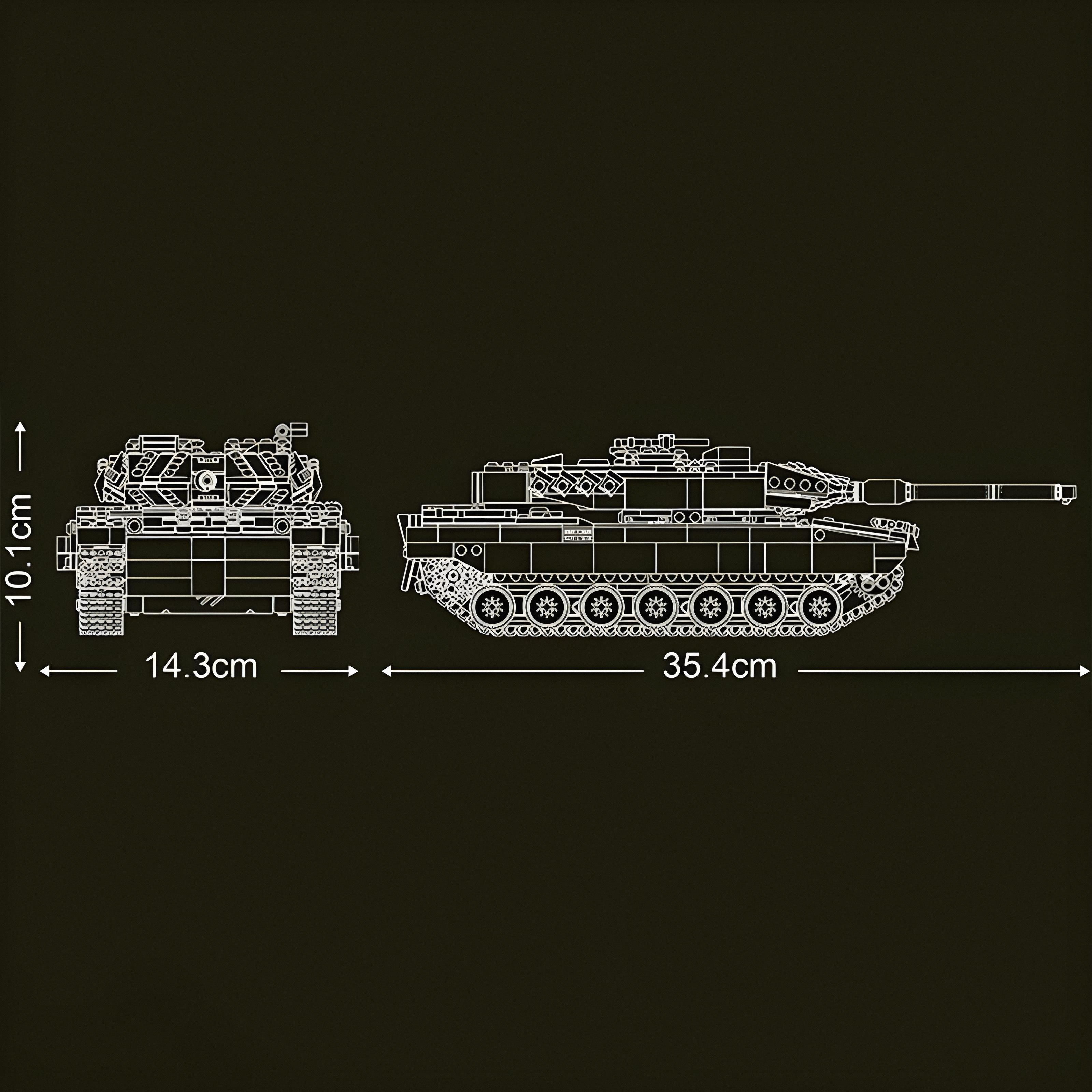 Remote Controlled Leopard Tank | 1092pcs