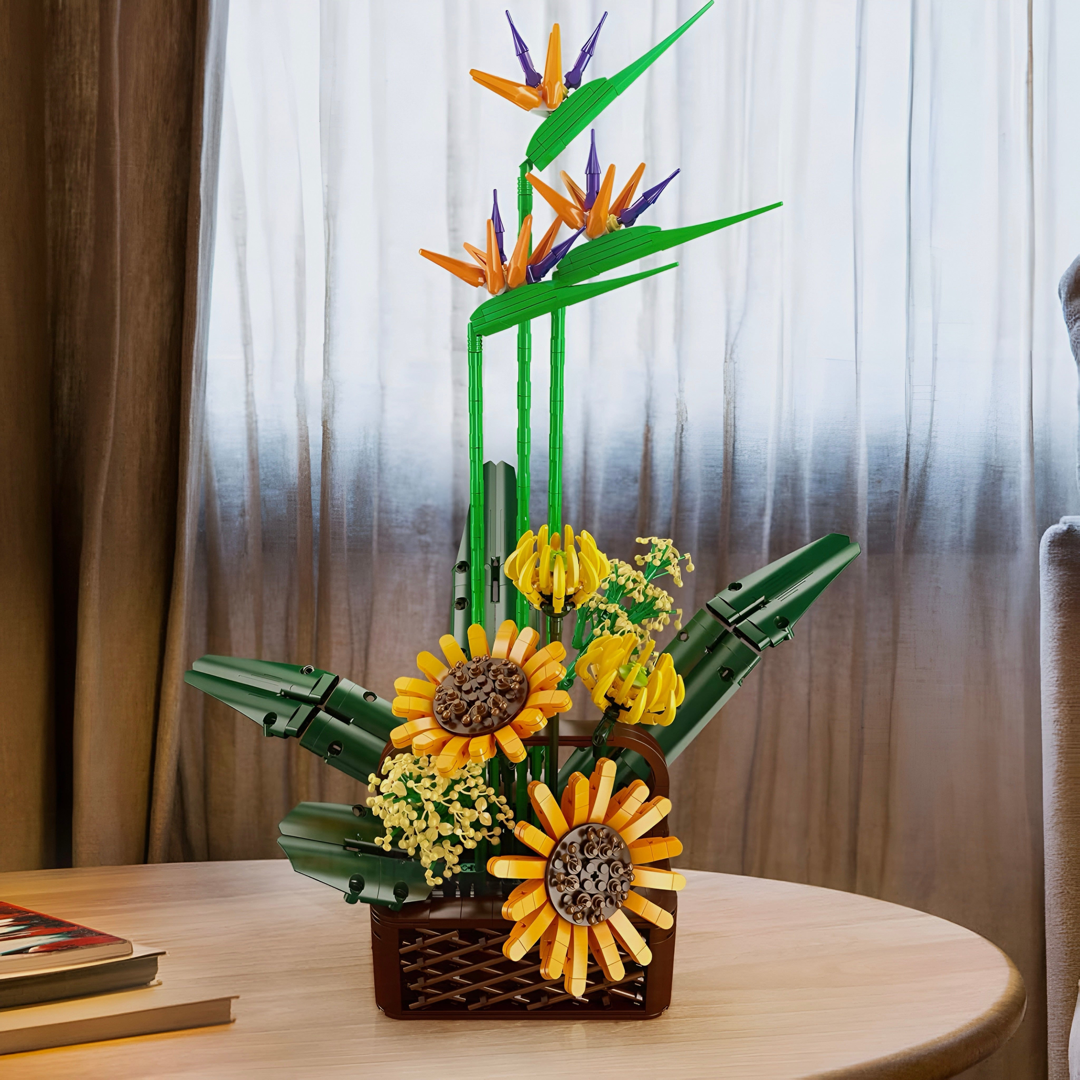 Bird Of Paradise & Sunflowers | 1612pcs | Block World
