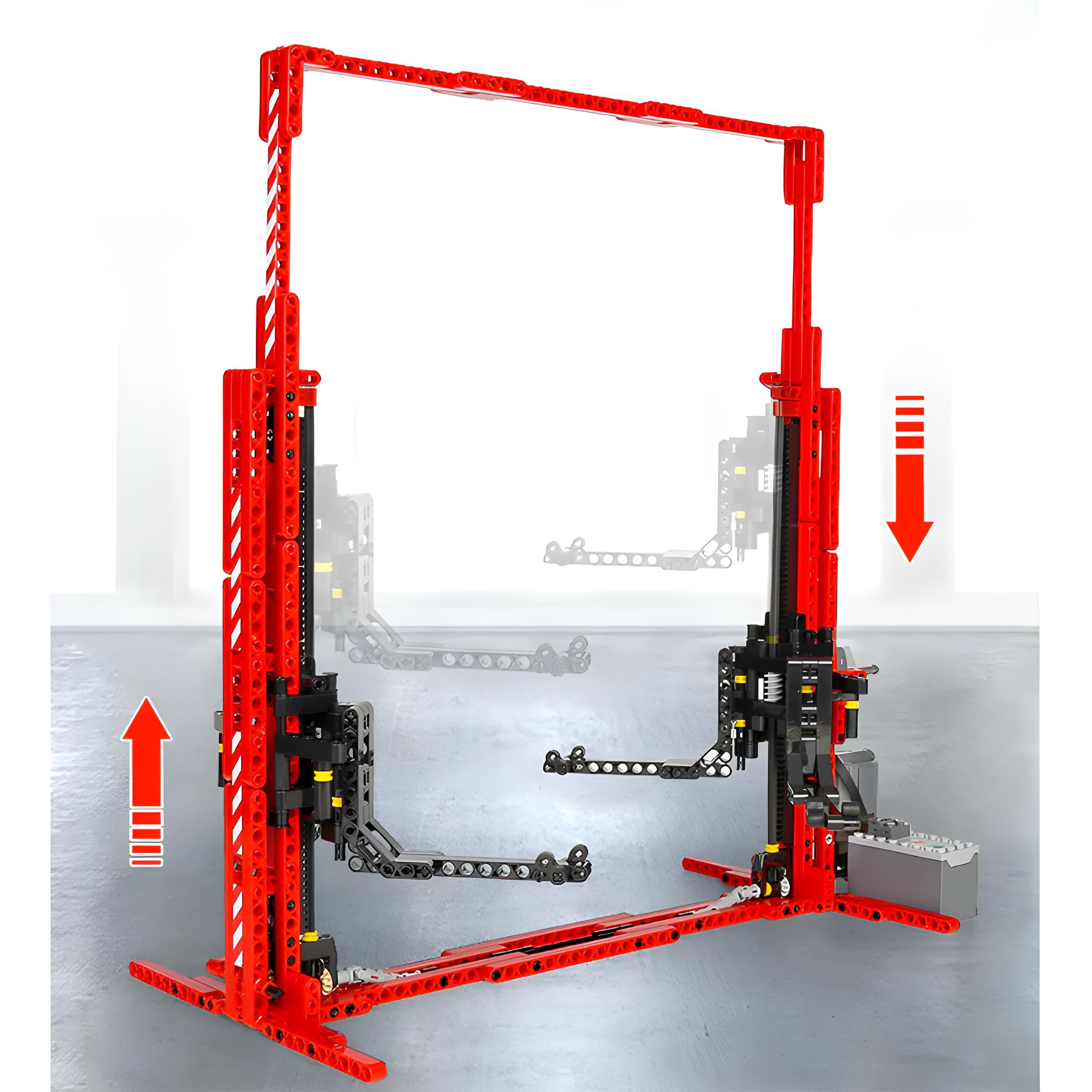 1:8 Electric Car Lift | 537pcs | Block World