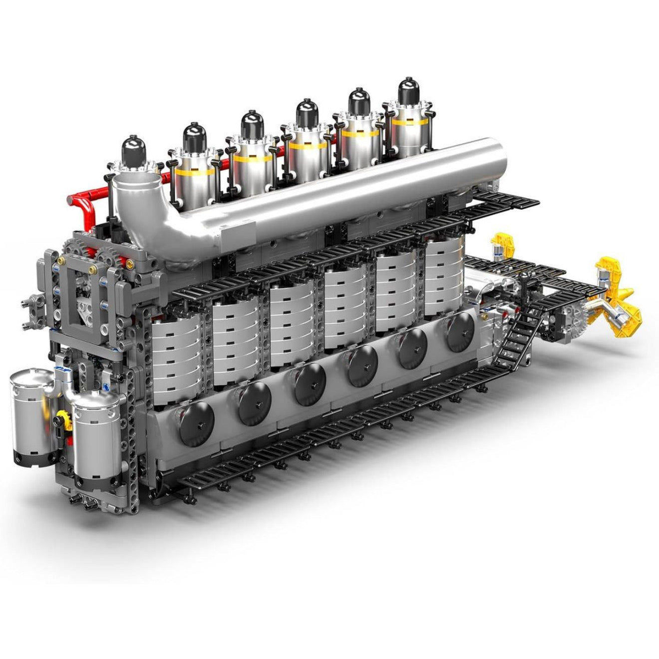 Dual Propeller Maritime Diesel Engine | 3222pc | Block World