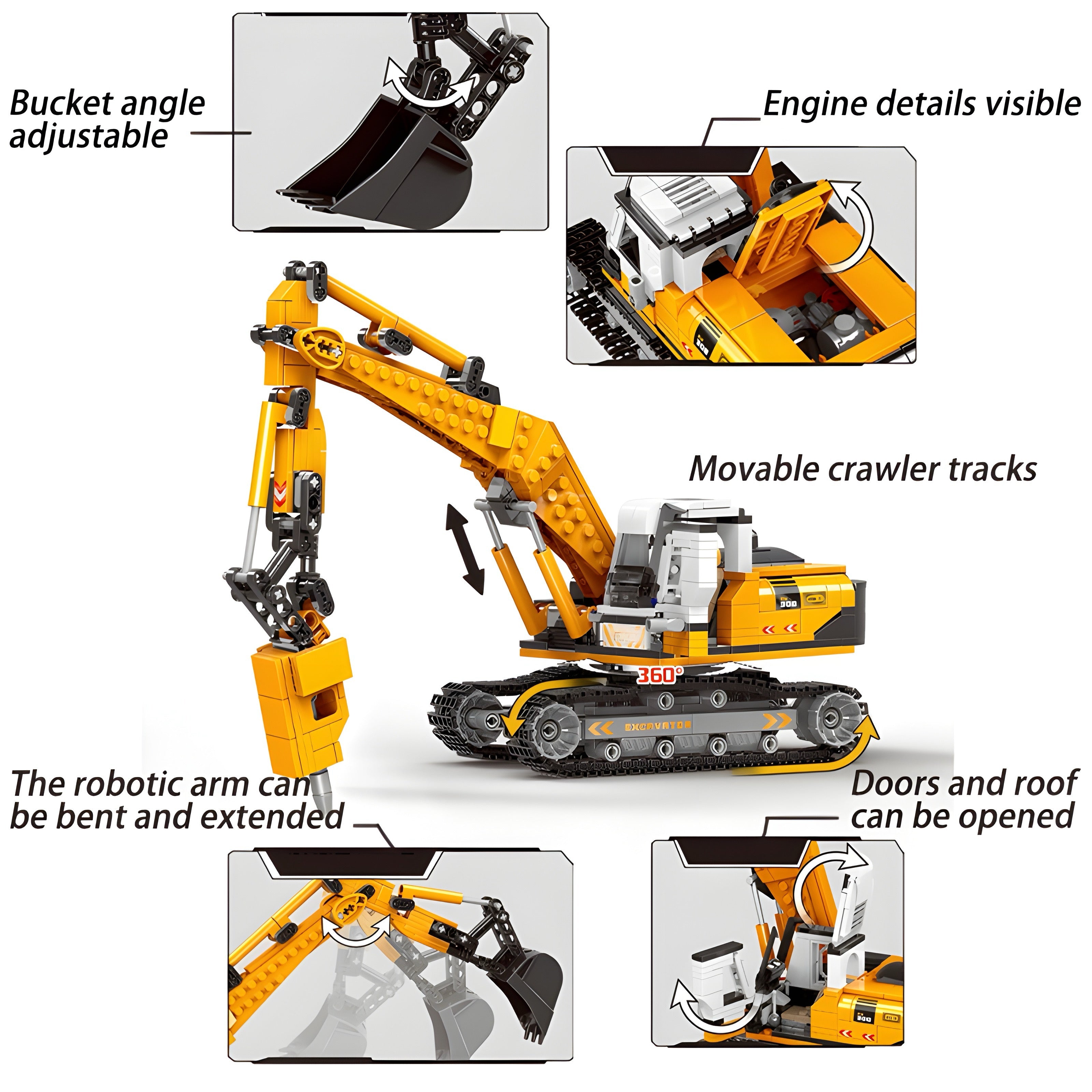 Excavator | 724pcs | Block World