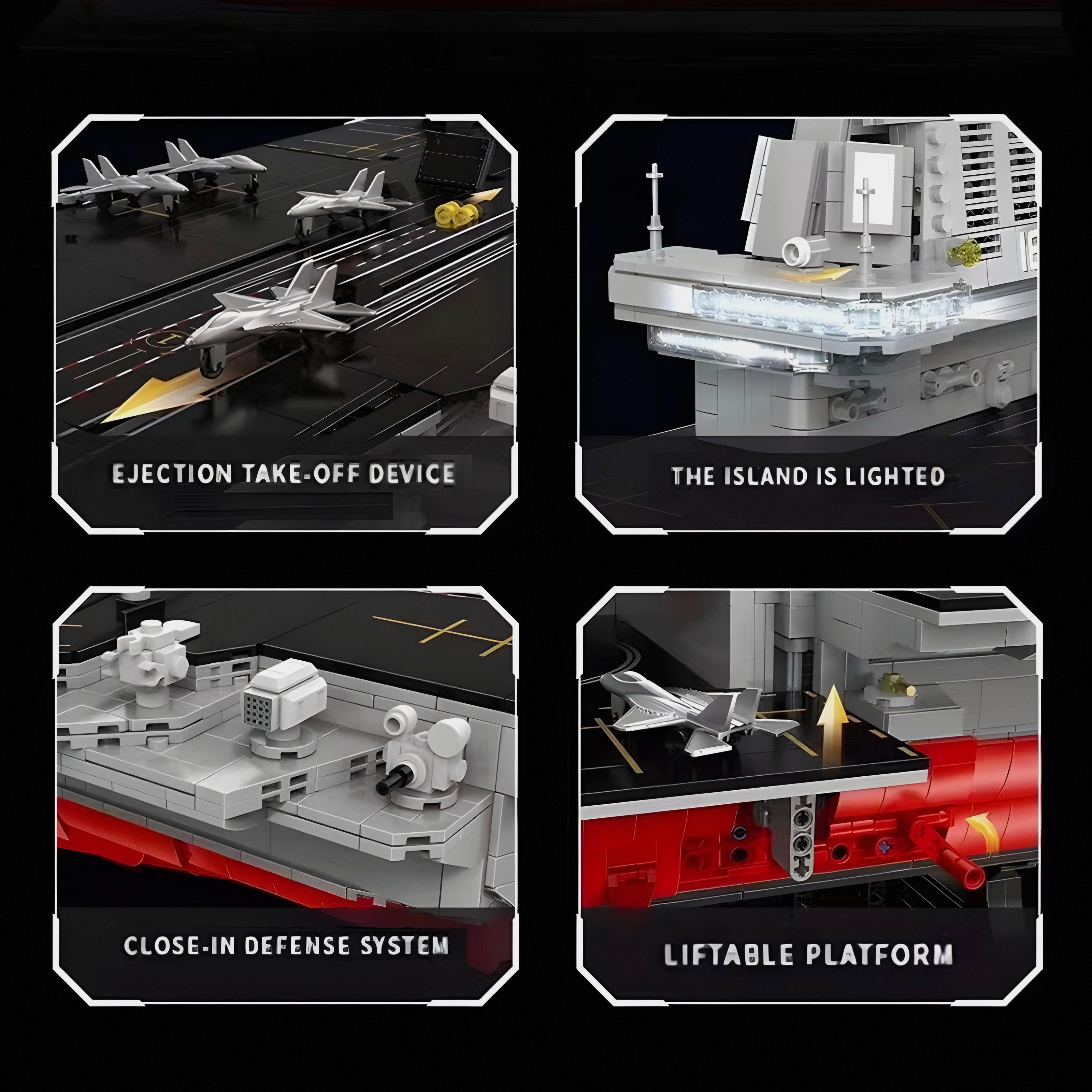 Aircraft Carrier 1:250 | 7018pcs | Block World