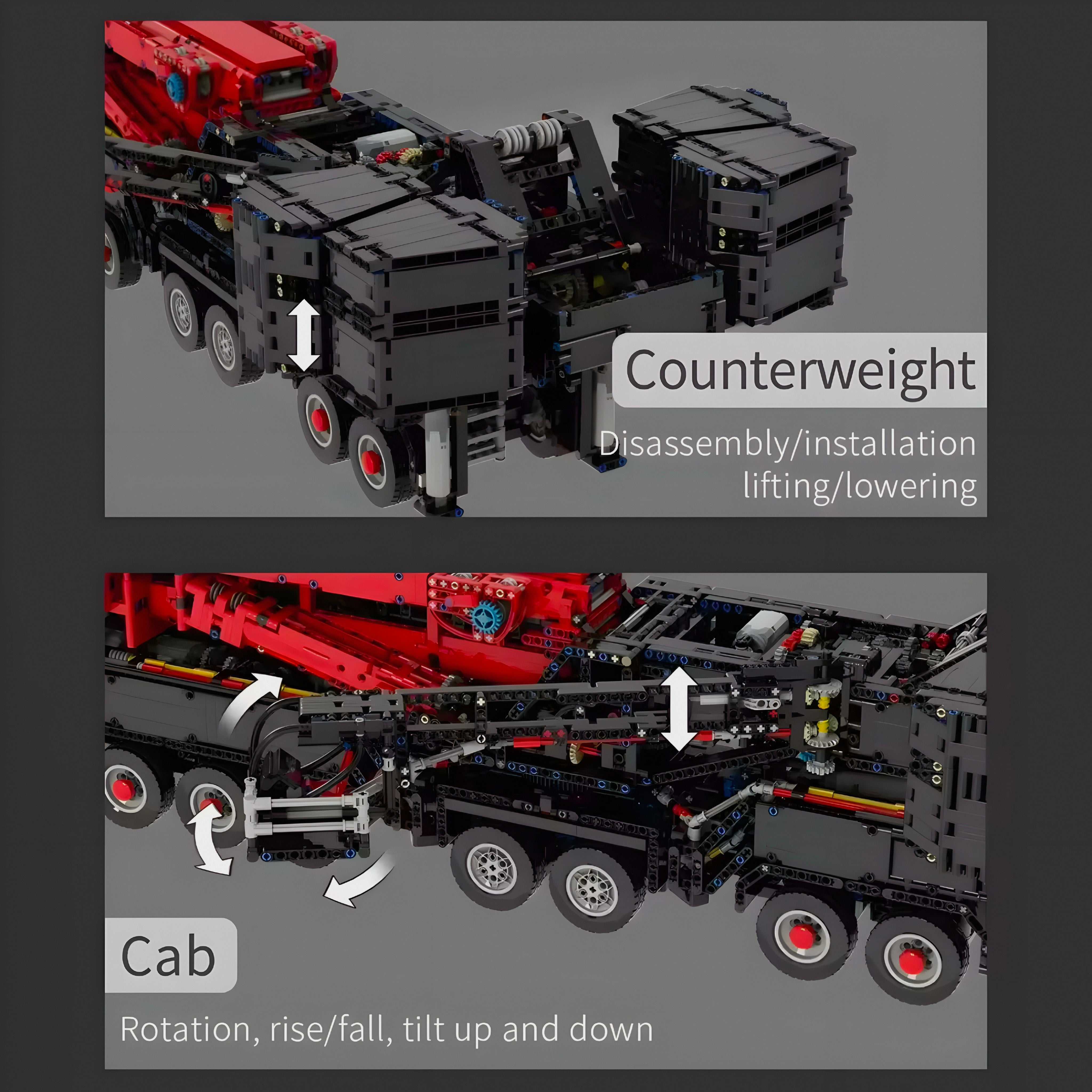 Red Edition Remote Controlled Crane | 9178pcs