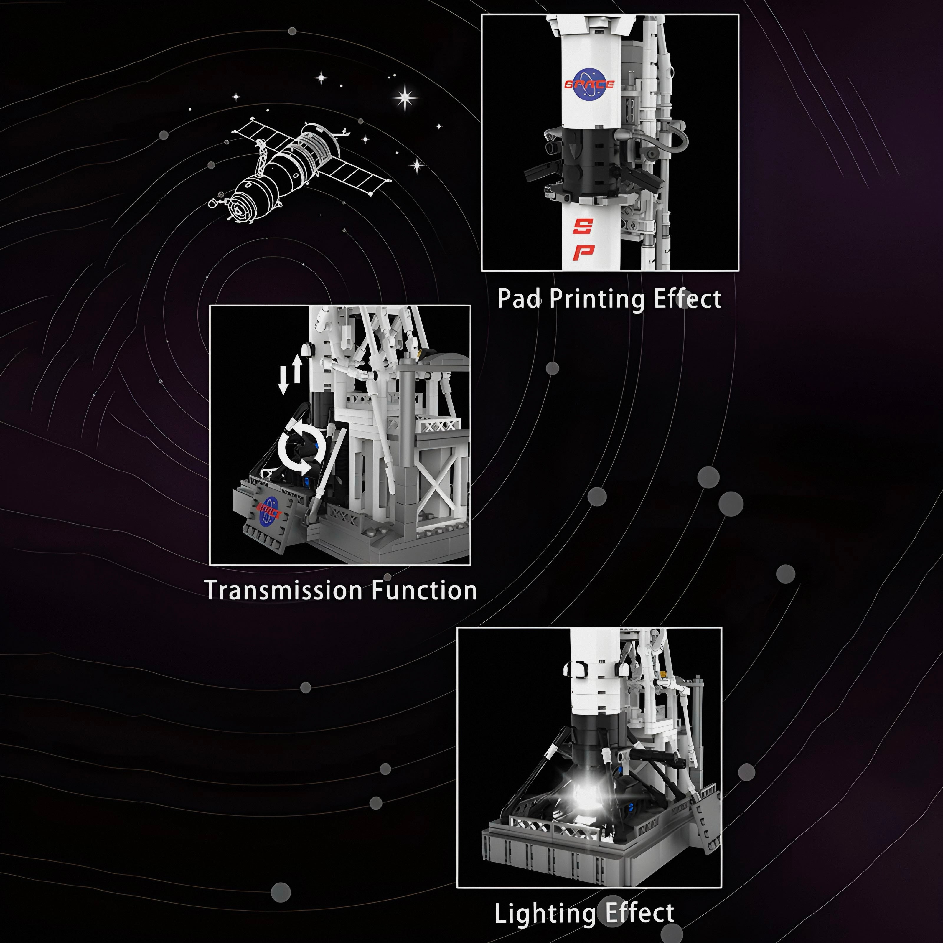 Moon Landing Program Rocket X | 868pcs