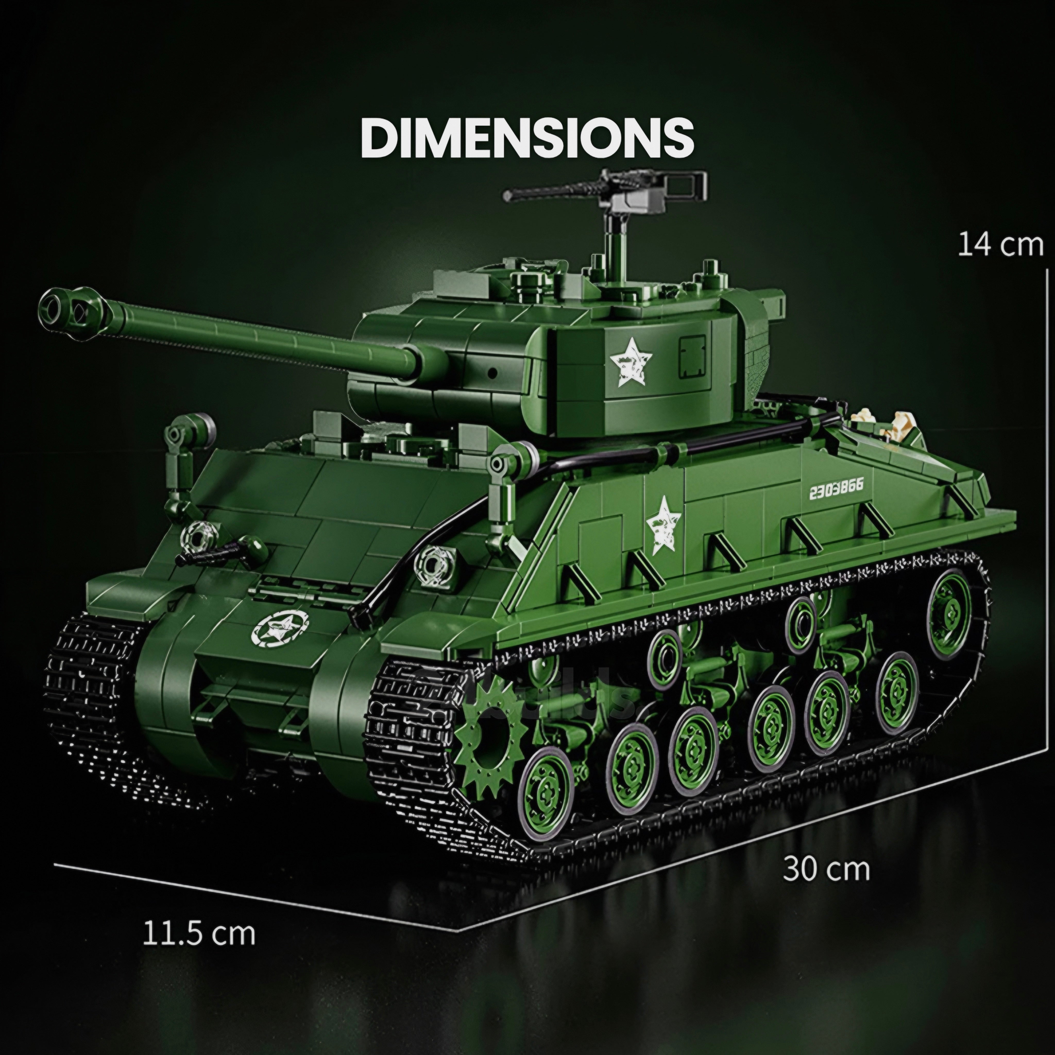 M4 Sherman Tank | 1682pcs