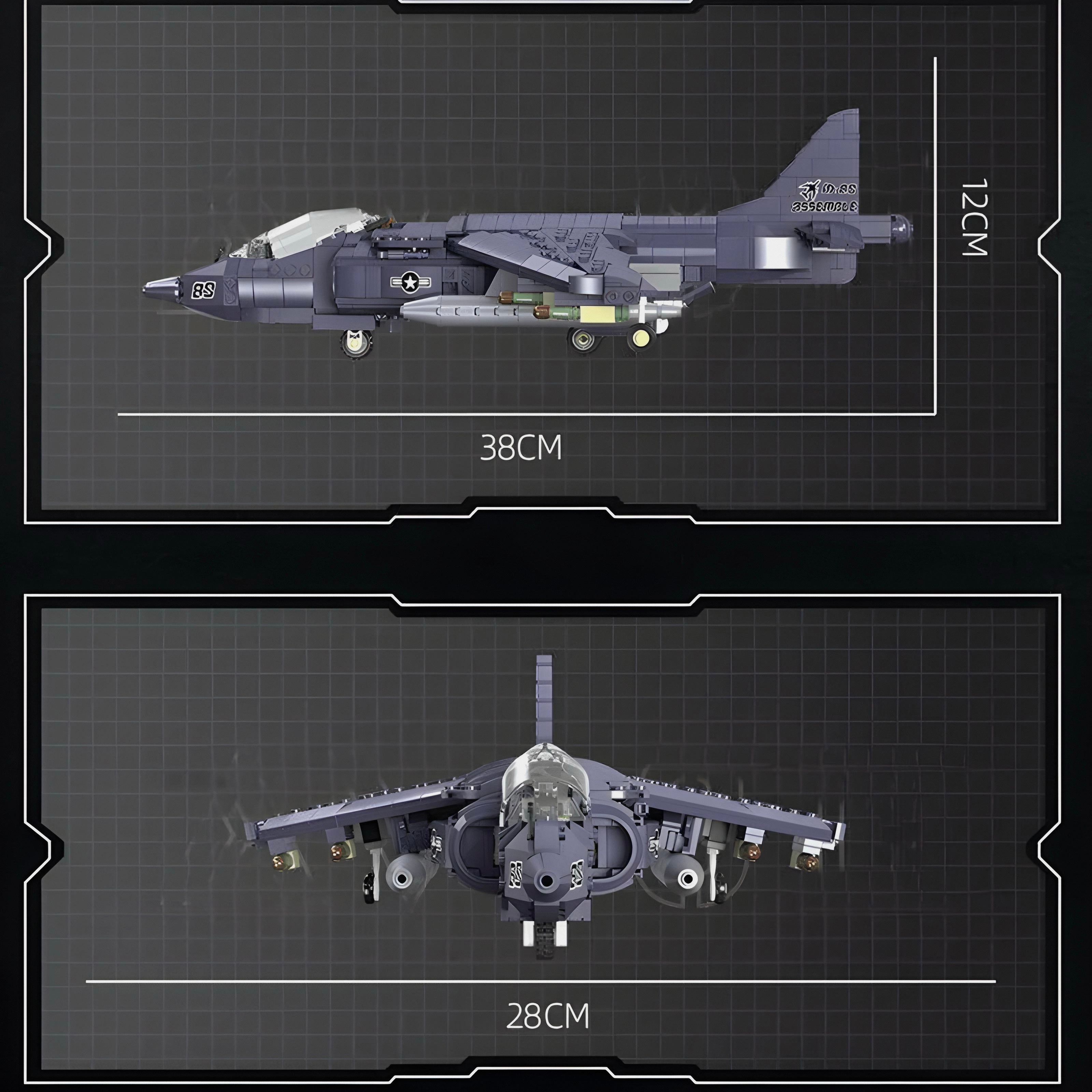 AV-8 Sea Harrier Aircraft | 805pcs | Block World