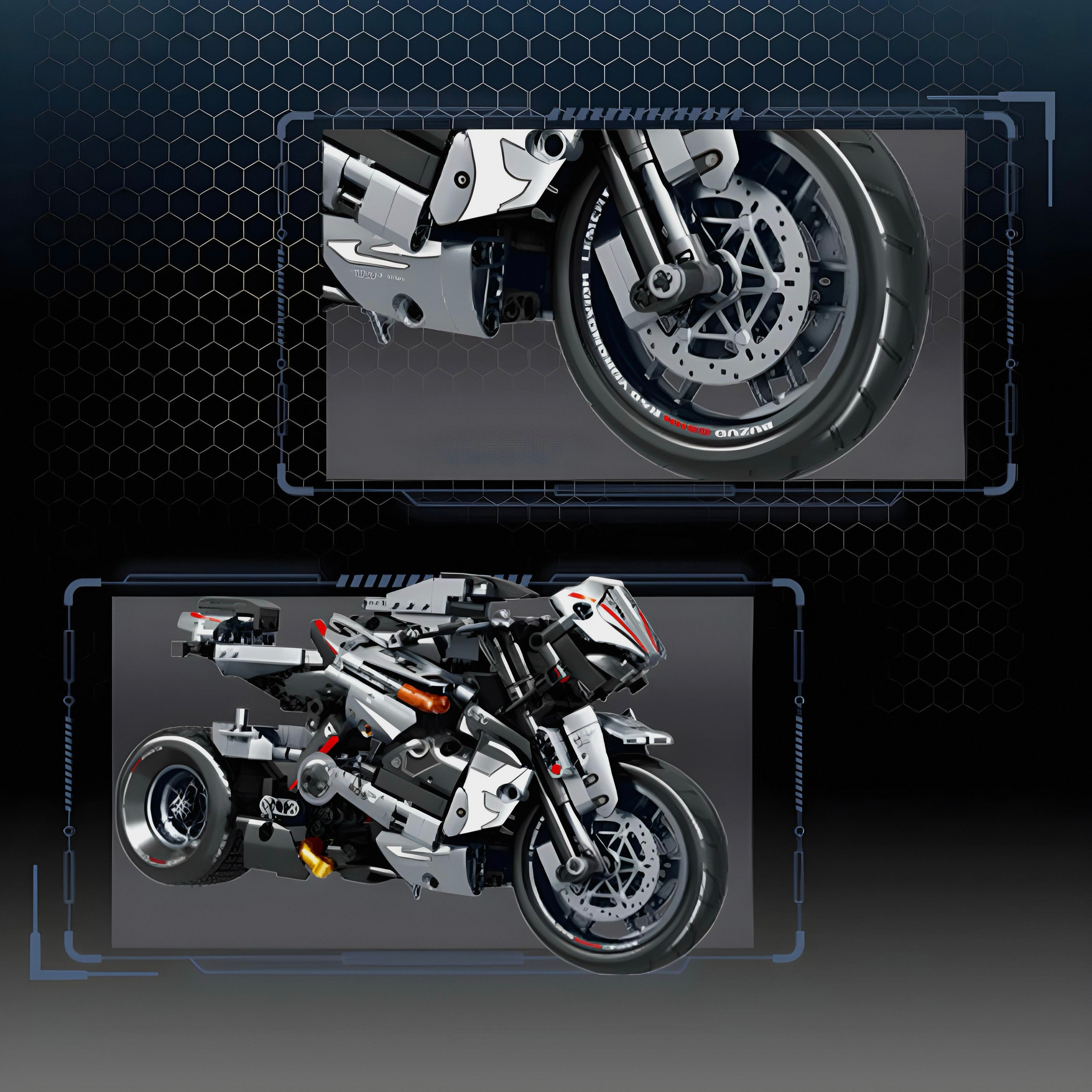 Japanese Motorbike | 842pcs | Block World