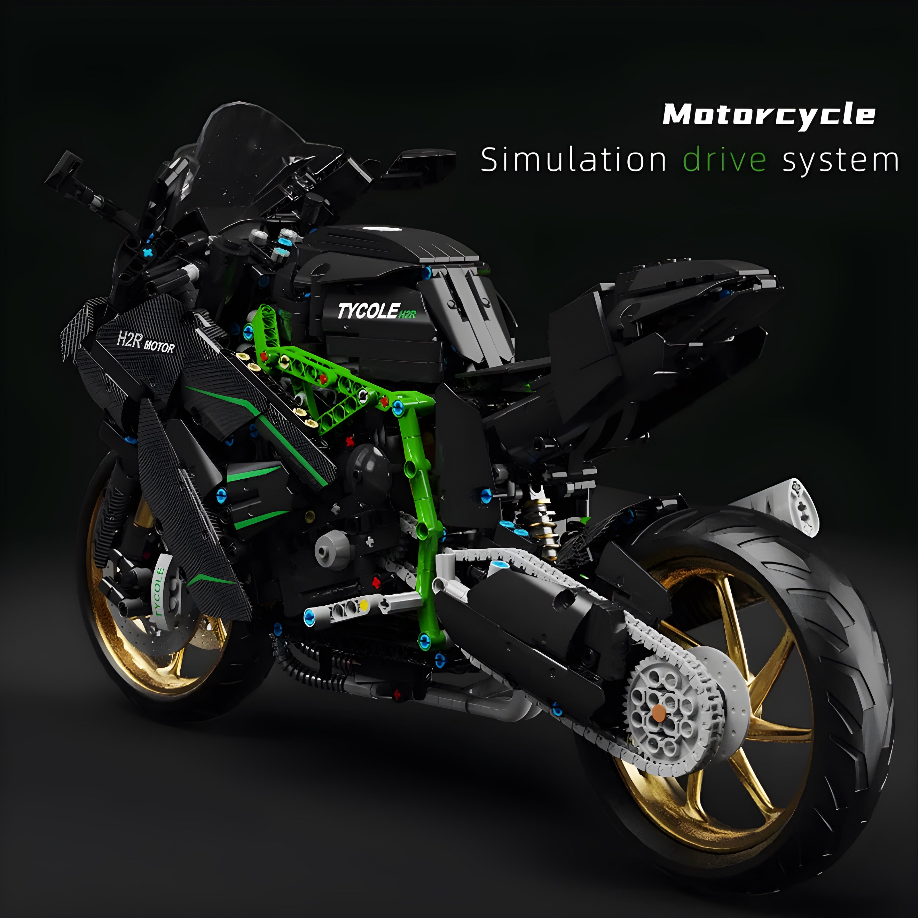 "Hurricane" H2-R Motorbike | 1808pcs | Block World