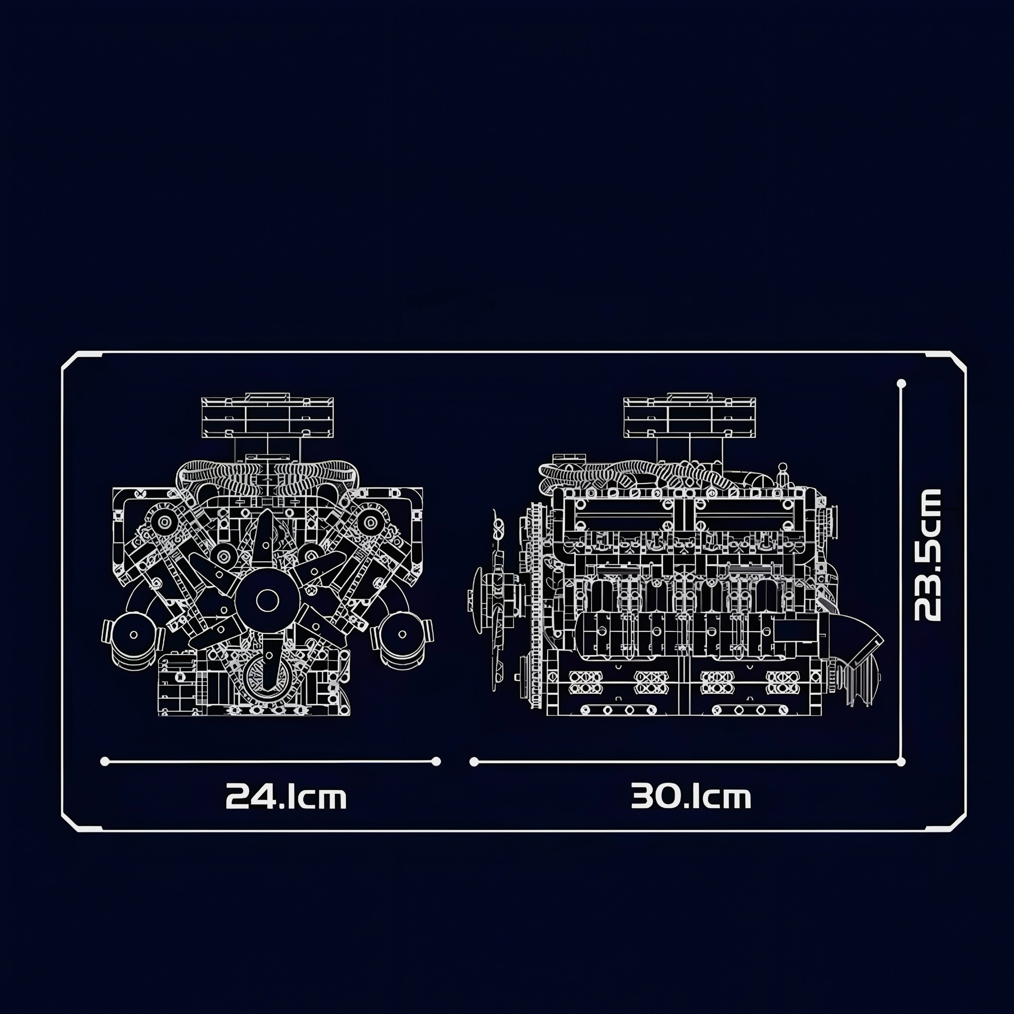 Motorised V8 Tank Engine | 2250pcs