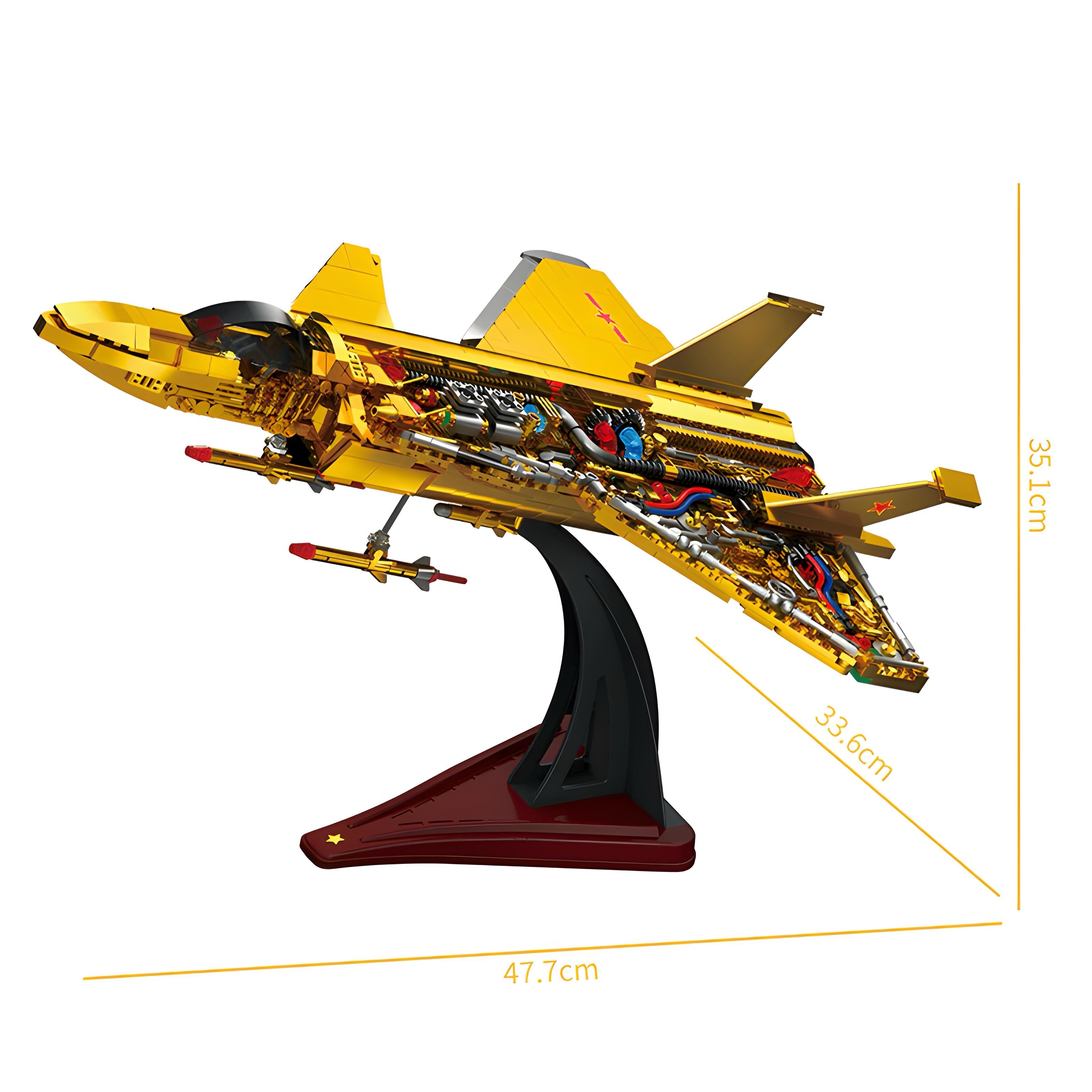 Gold Edition J-20 Stealth Fighter | 1202pcs