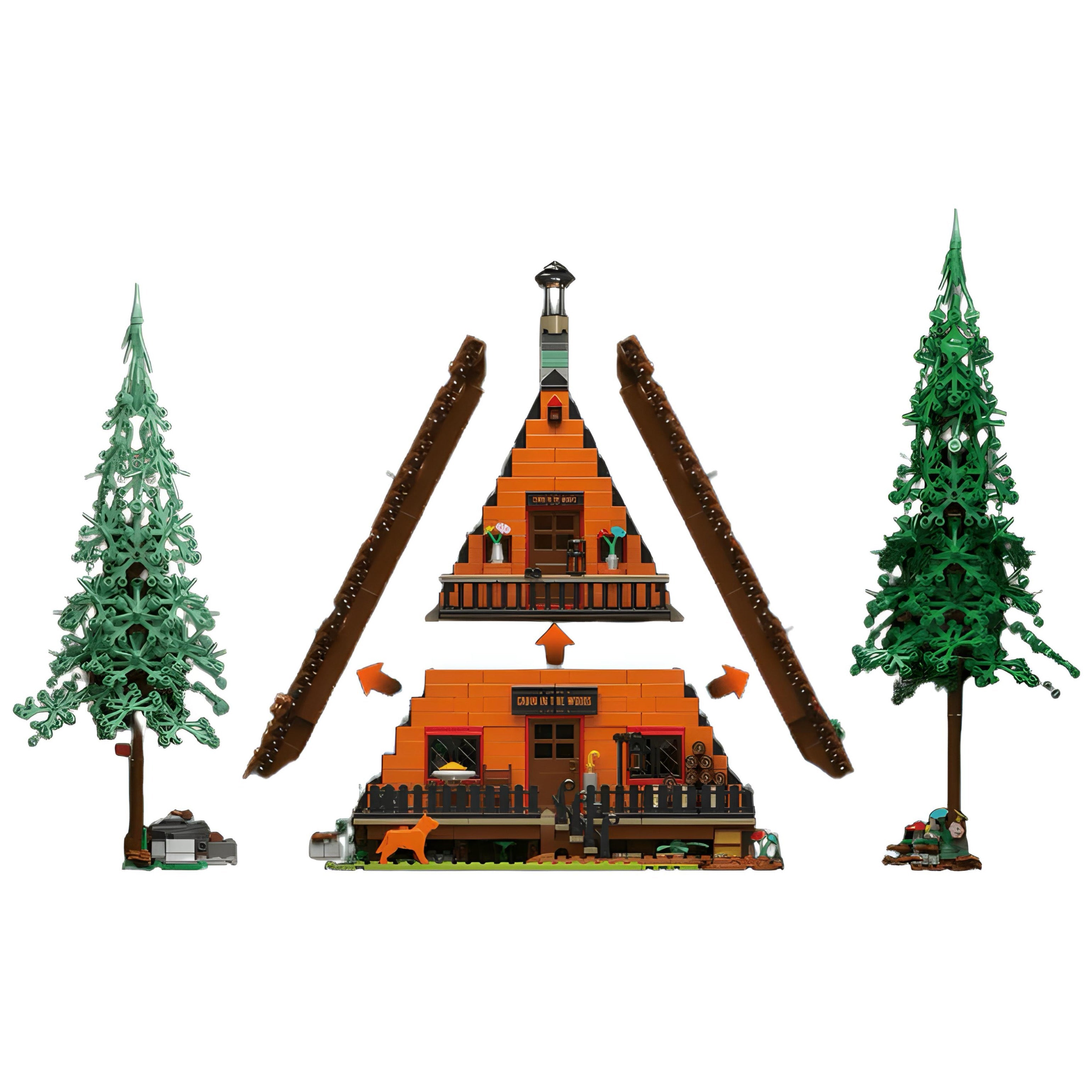 Wooden Cabin in the Woods | 3398pcs