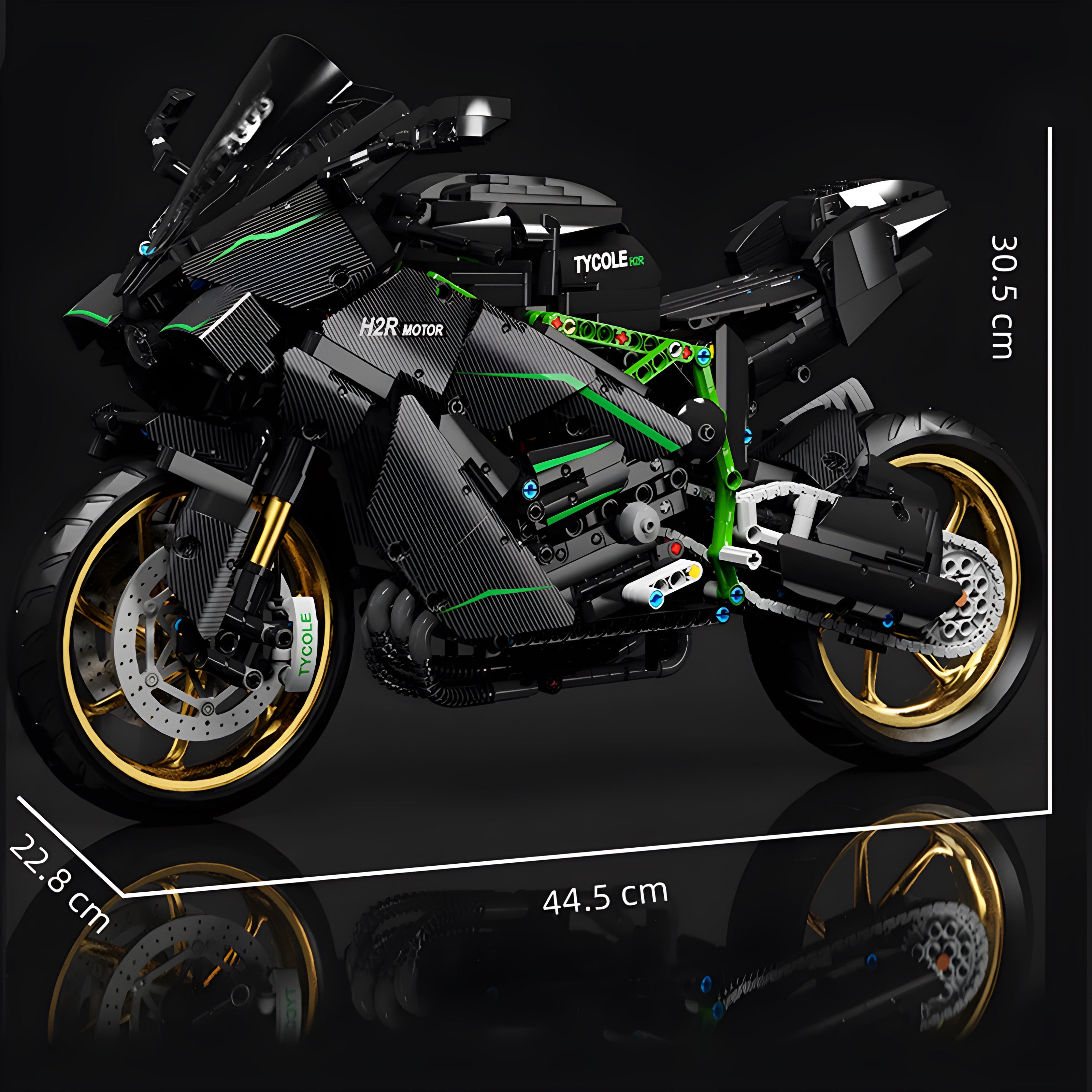 "Hurricane" H2-R Motorbike | 1808pcs | Block World