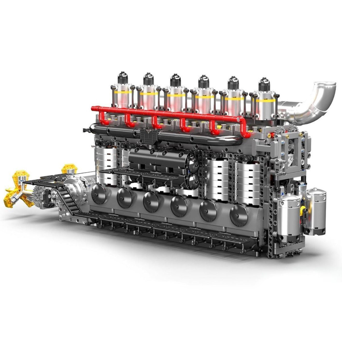 Dual Propeller Maritime Diesel Engine | 3222pc | Block World