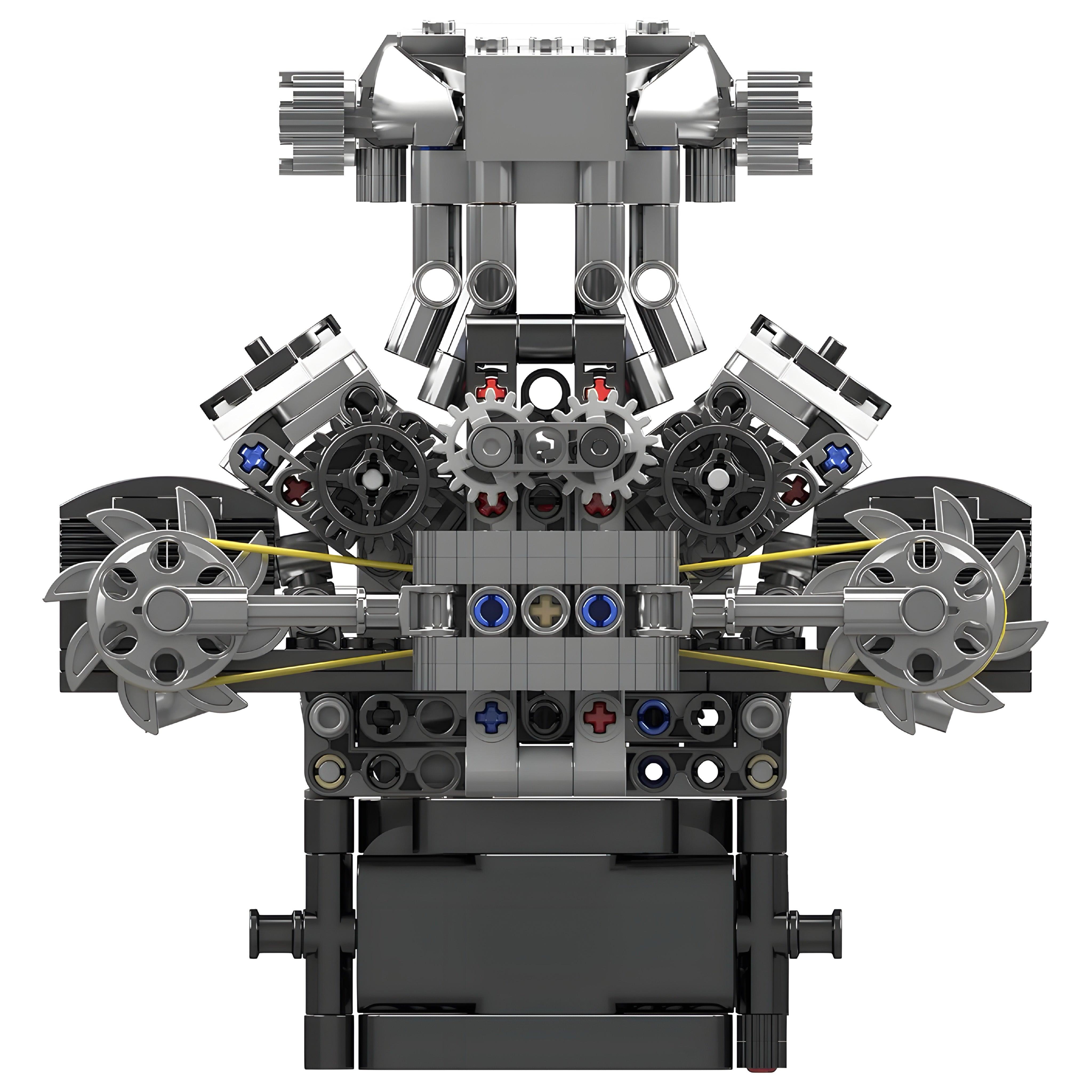 Motorised British Supercar V8 Engine | 736pcs