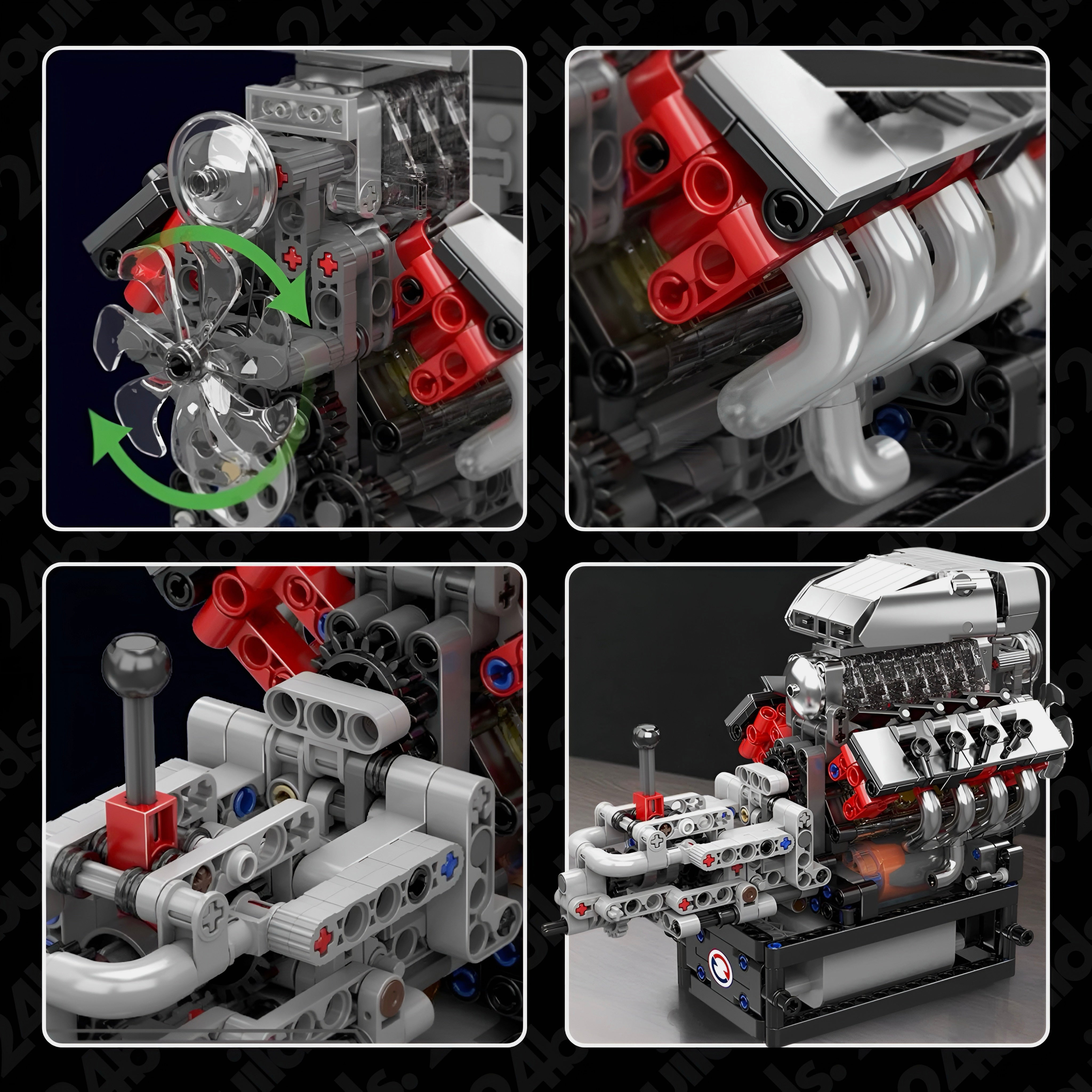 V8 Supercharger Engine | 856pcs