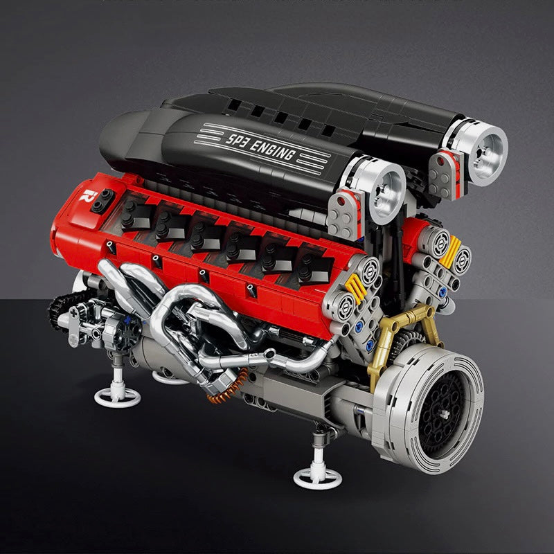 Italian V12 Hypercar Engine | 1240pcs | Block World