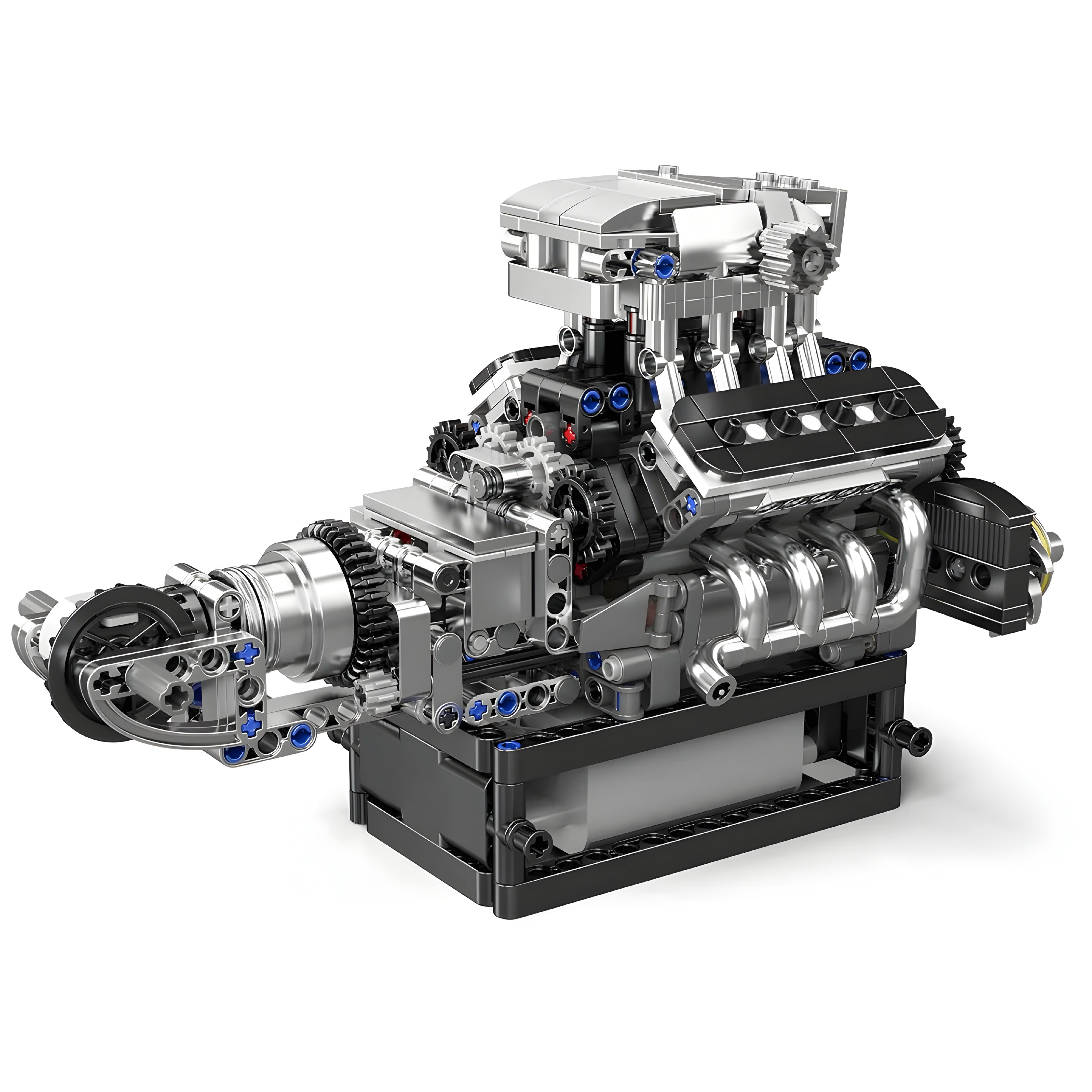 Motorised British Supercar V8 Engine | 736pcs